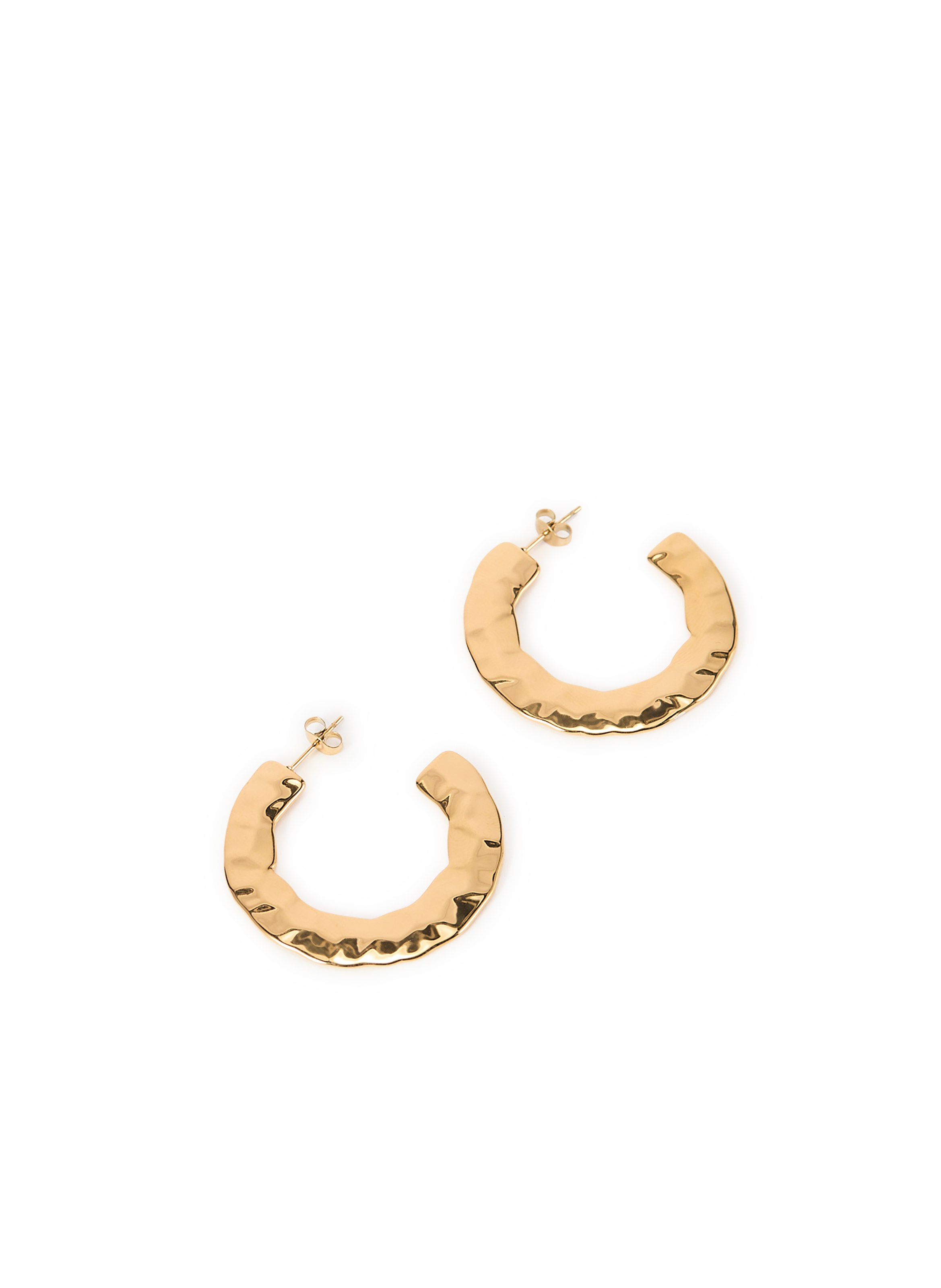 Flat hoop earrings AU PRINTEMPS PARIS Golden