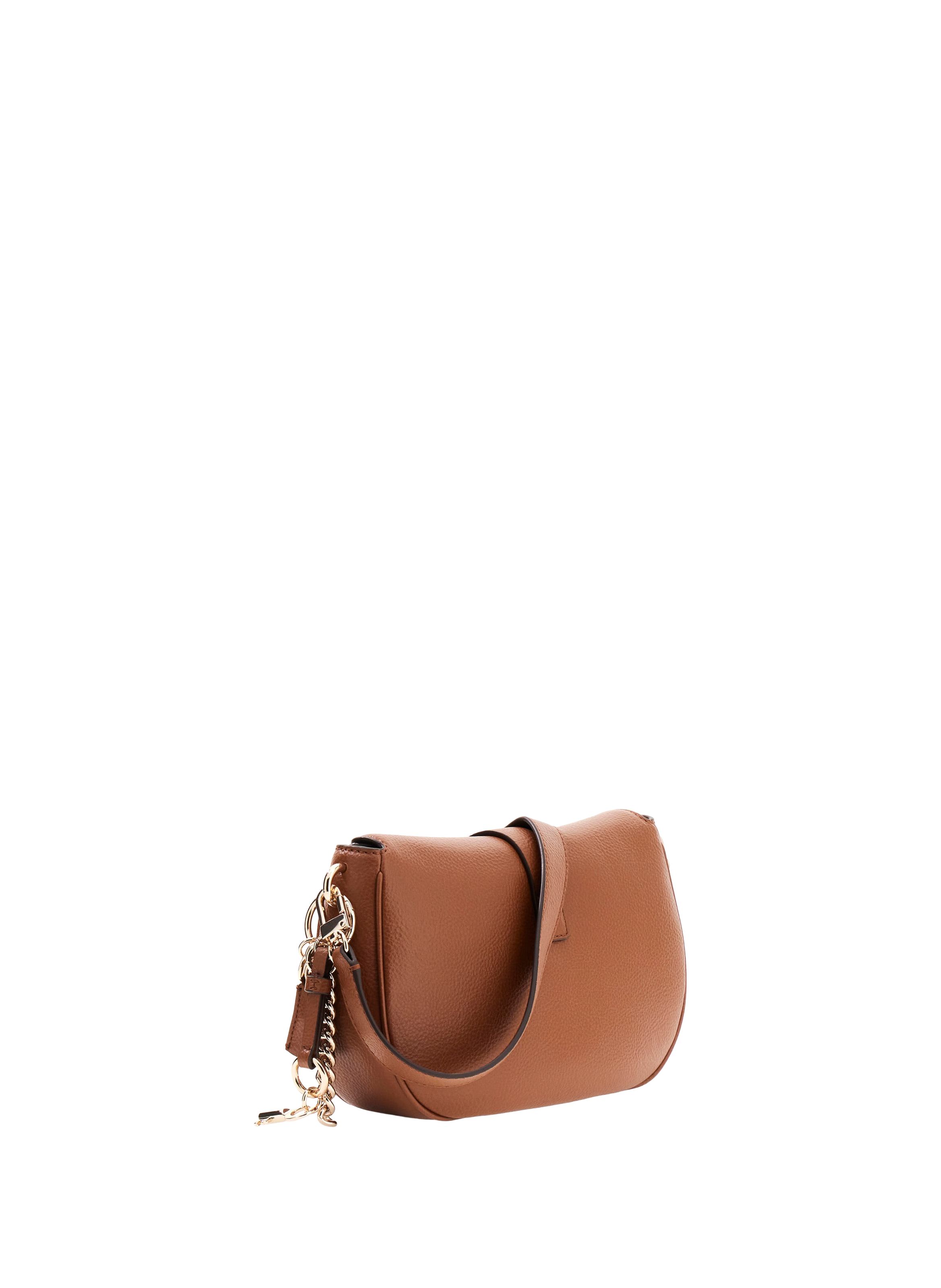 Sac à bandoulière avec charms effet cuir GUESS Marron