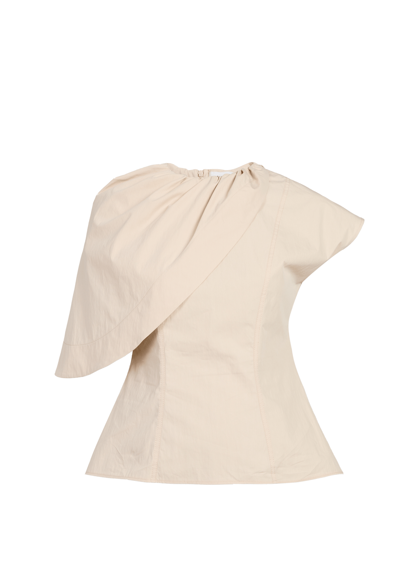 Top asymétrique cintré TOPSHOP Gris