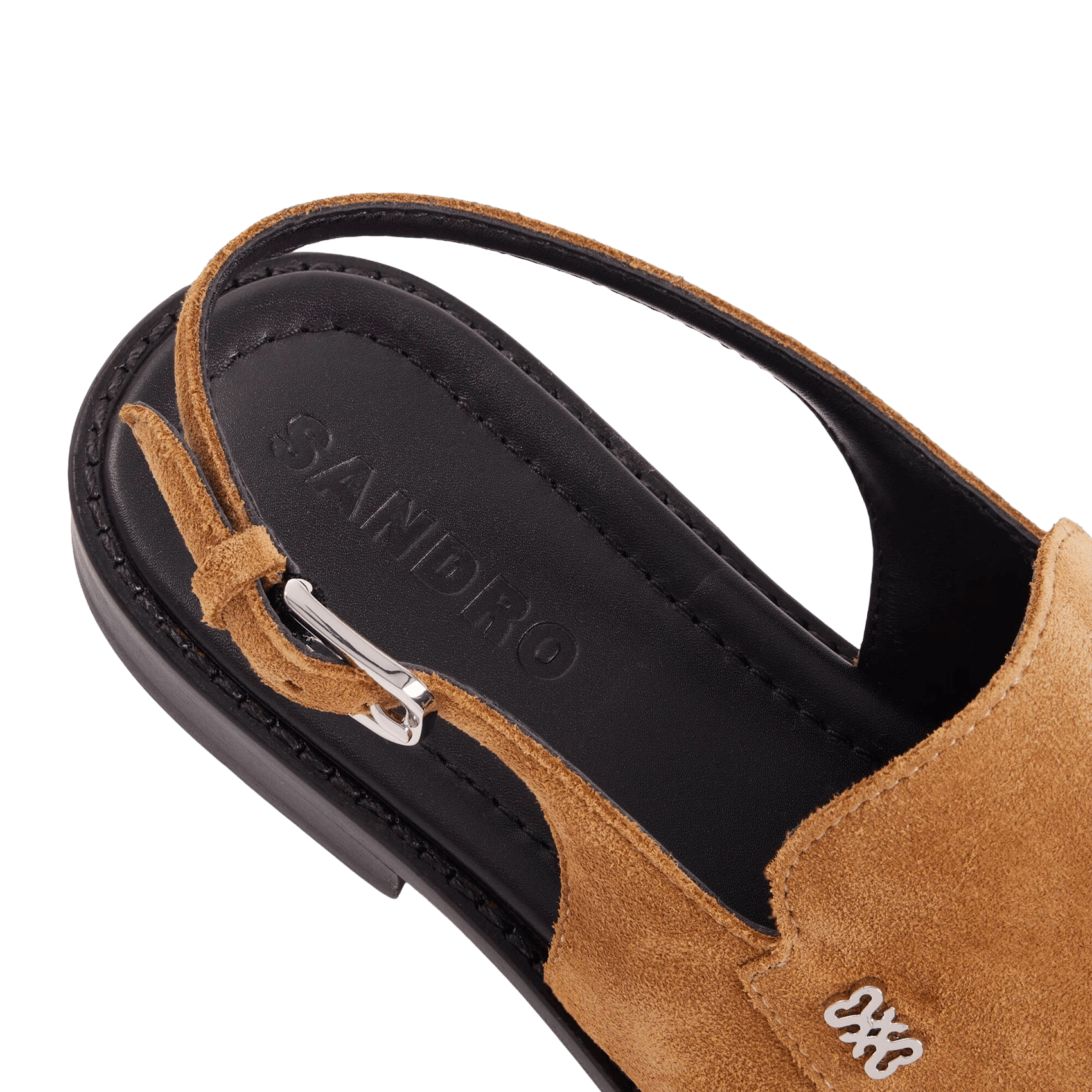 Mocassins slingbacks en cuir suède SANDRO Beige