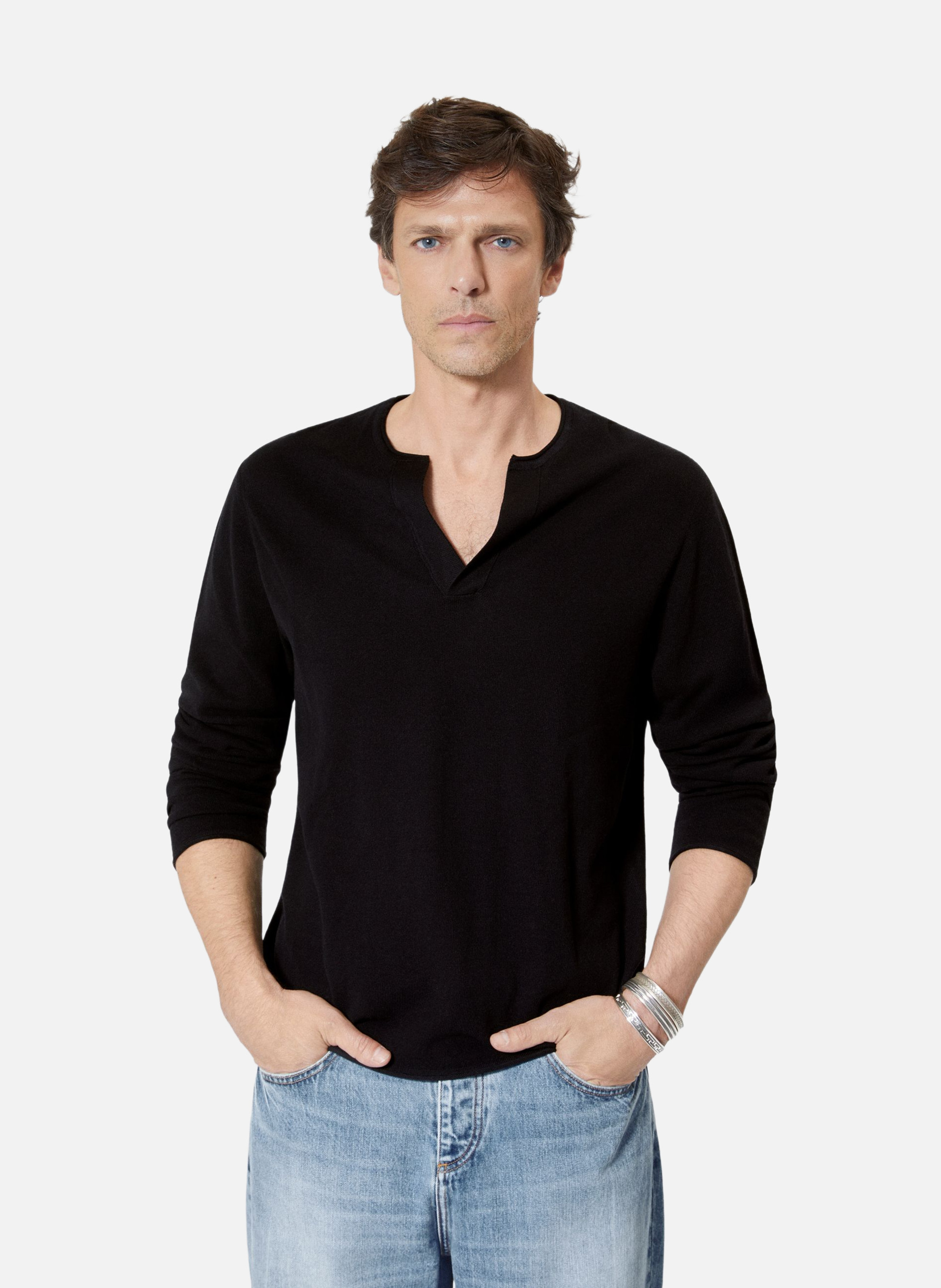 Pull col tunisien THE KOOPLES Noir