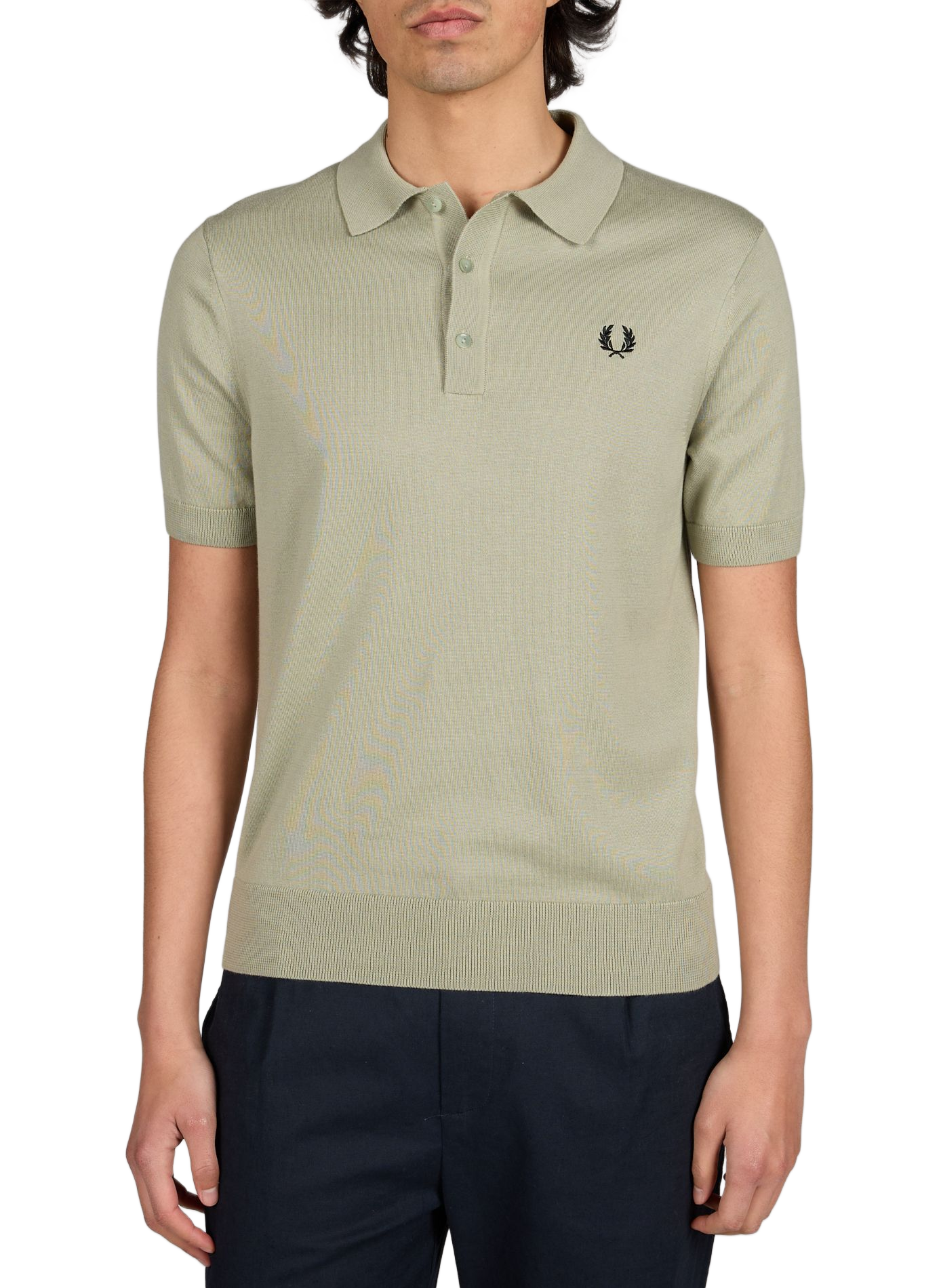 Short sleeve cotton polo shirt FRED PERRY Green