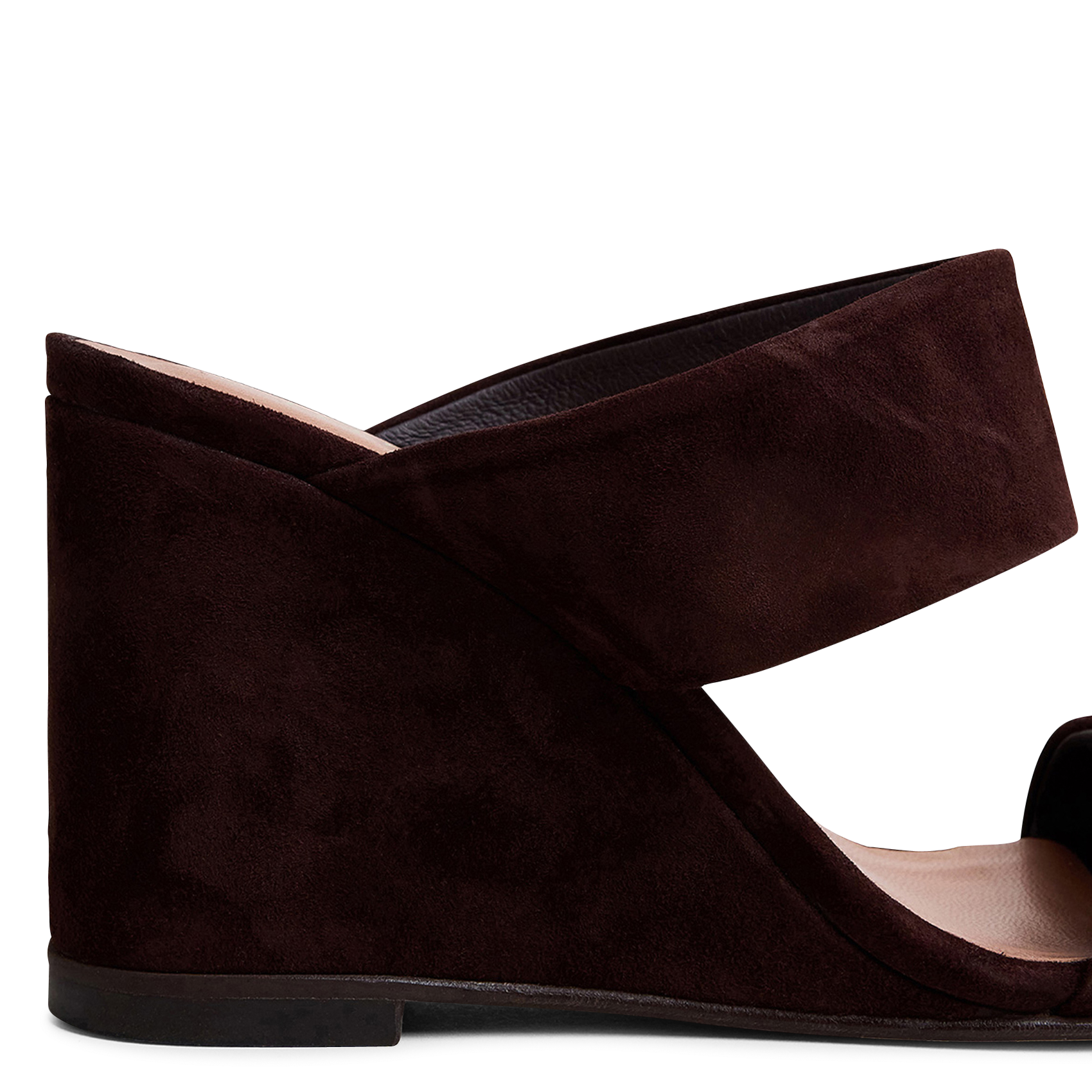 Mules hautes en cuir voyelle JONAK Marron