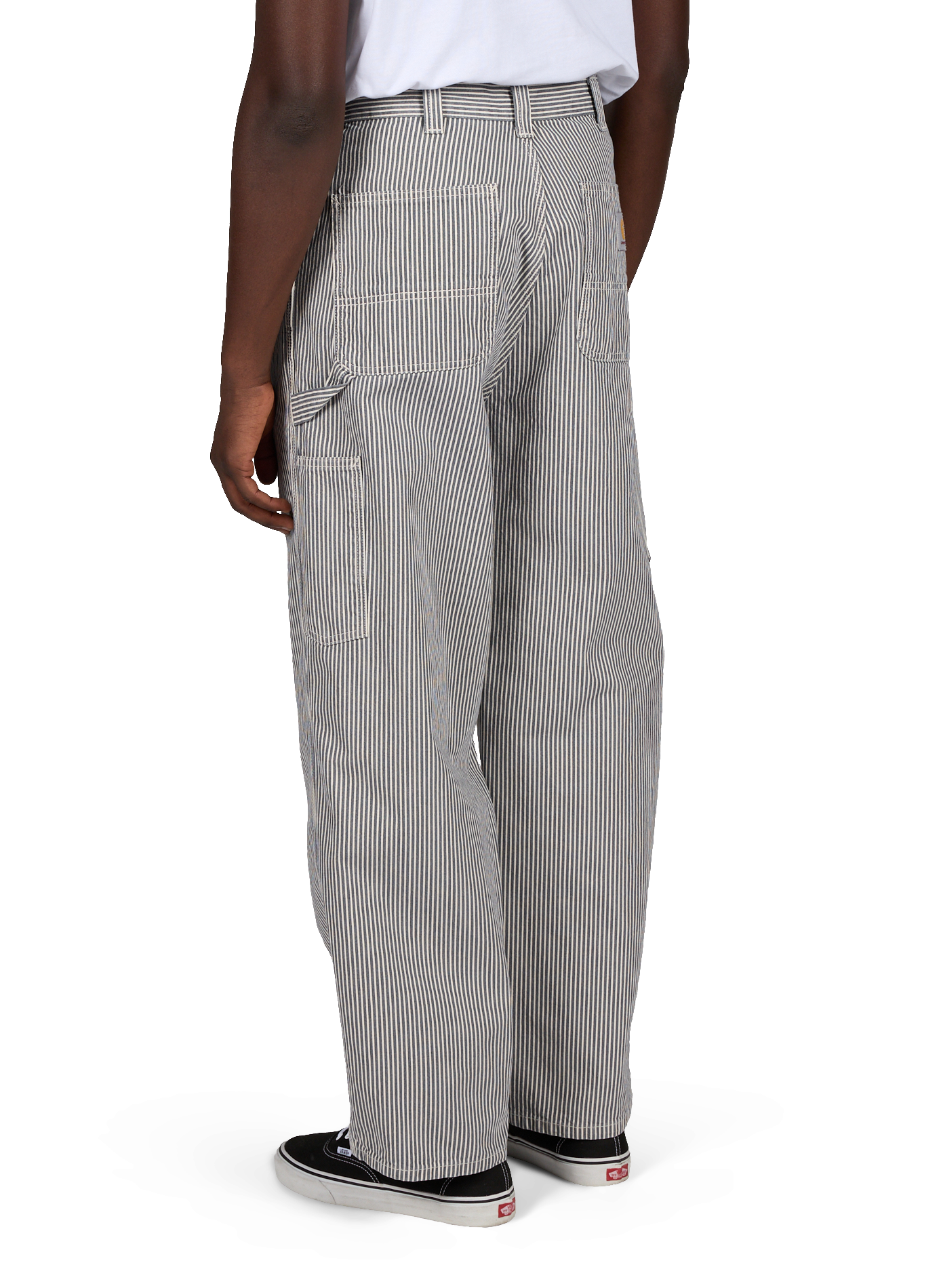 Pantalon ample à rayures en coton CARHARTT WIP Bleu