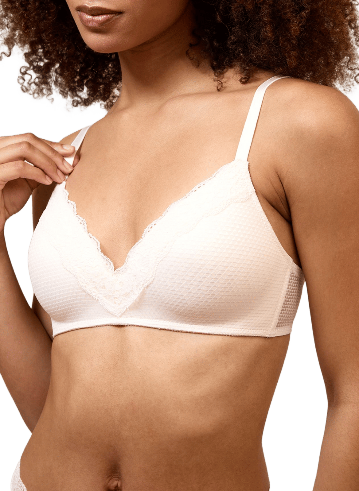 Textured lace edge bra Brooklyn PASSIONATA Beige