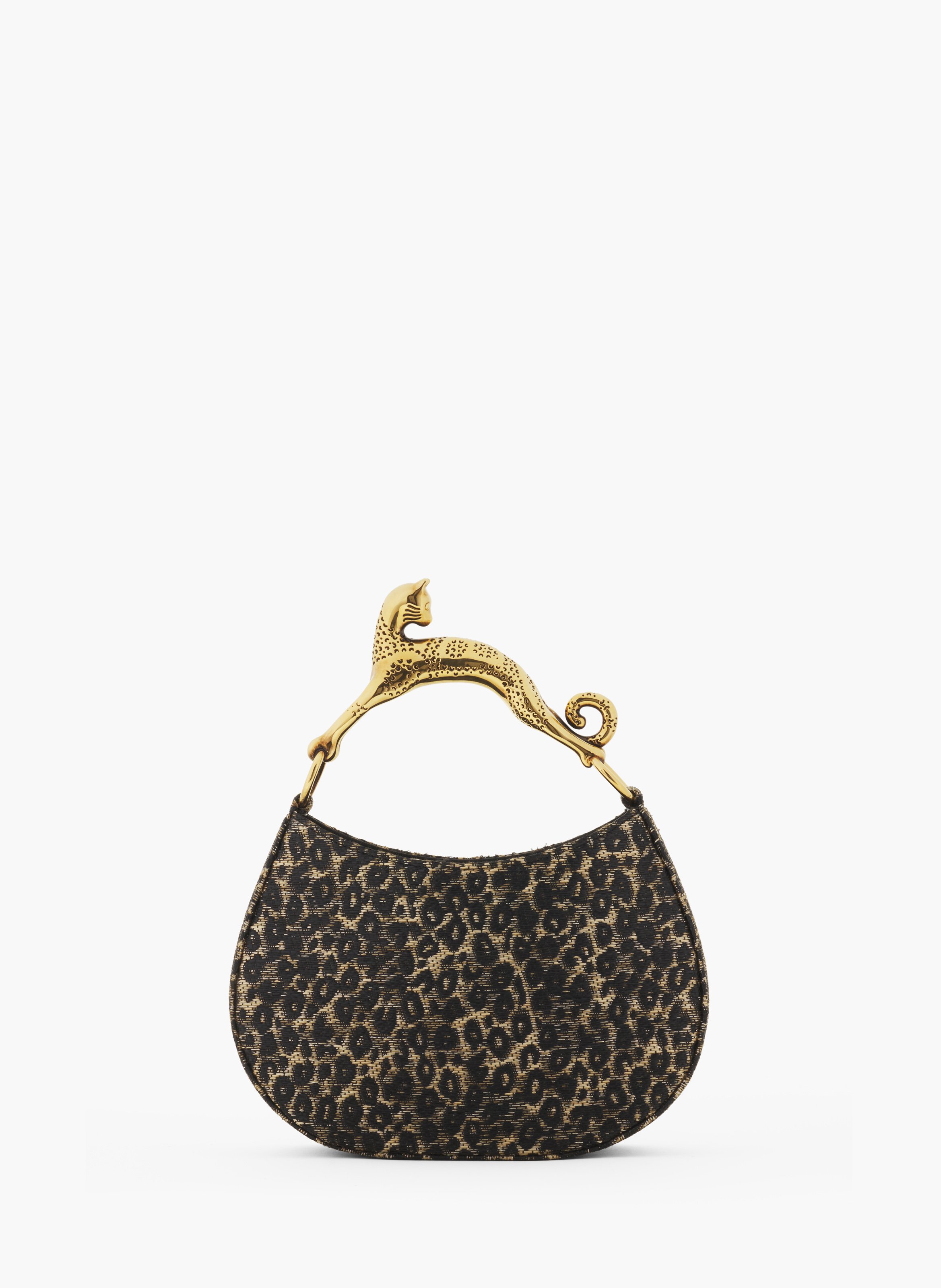 Sac hobo cat en imprimée léopard LANVIN Beige