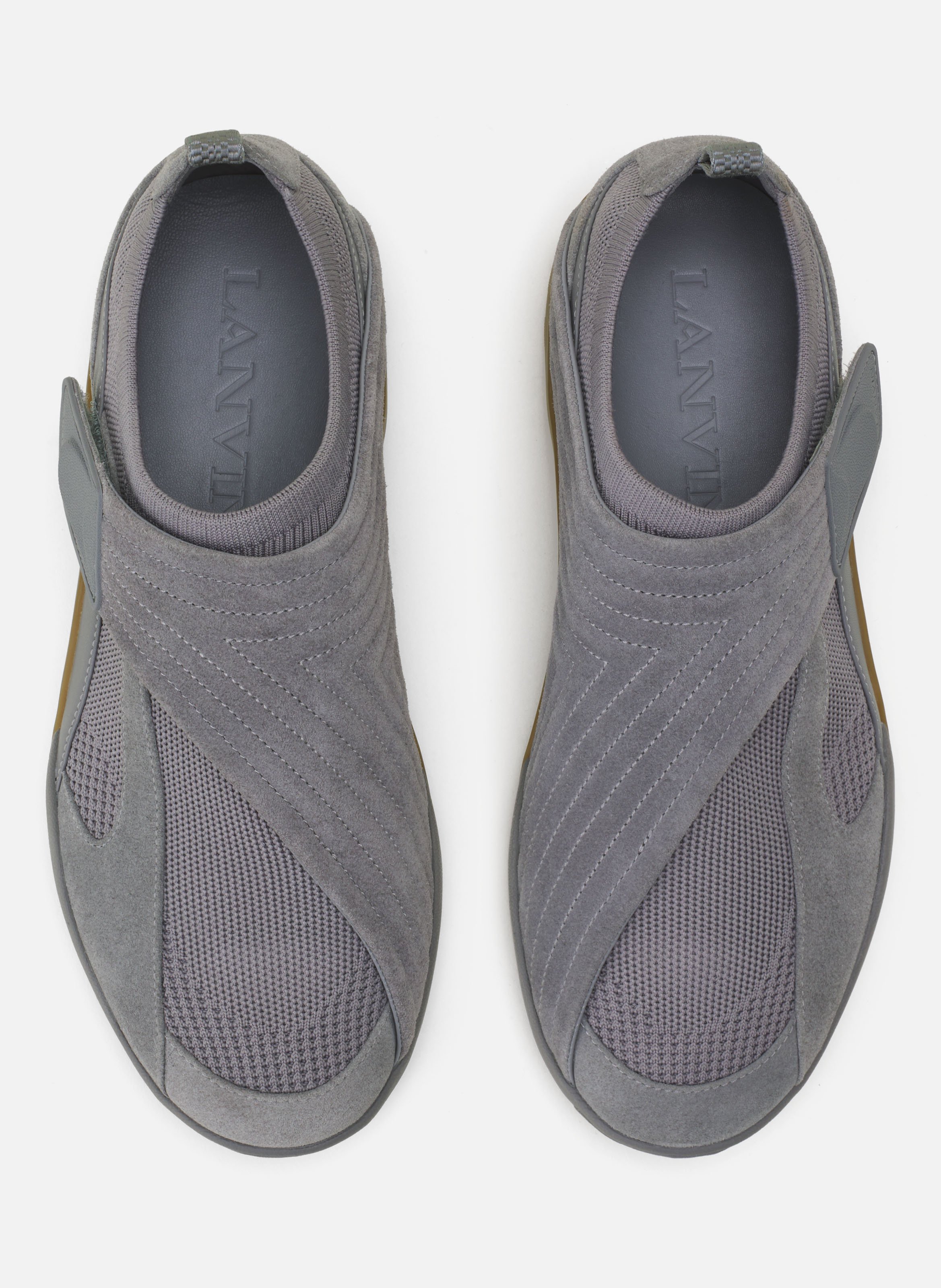 Sneaker lnv1 en suede tricote LANVIN Gris