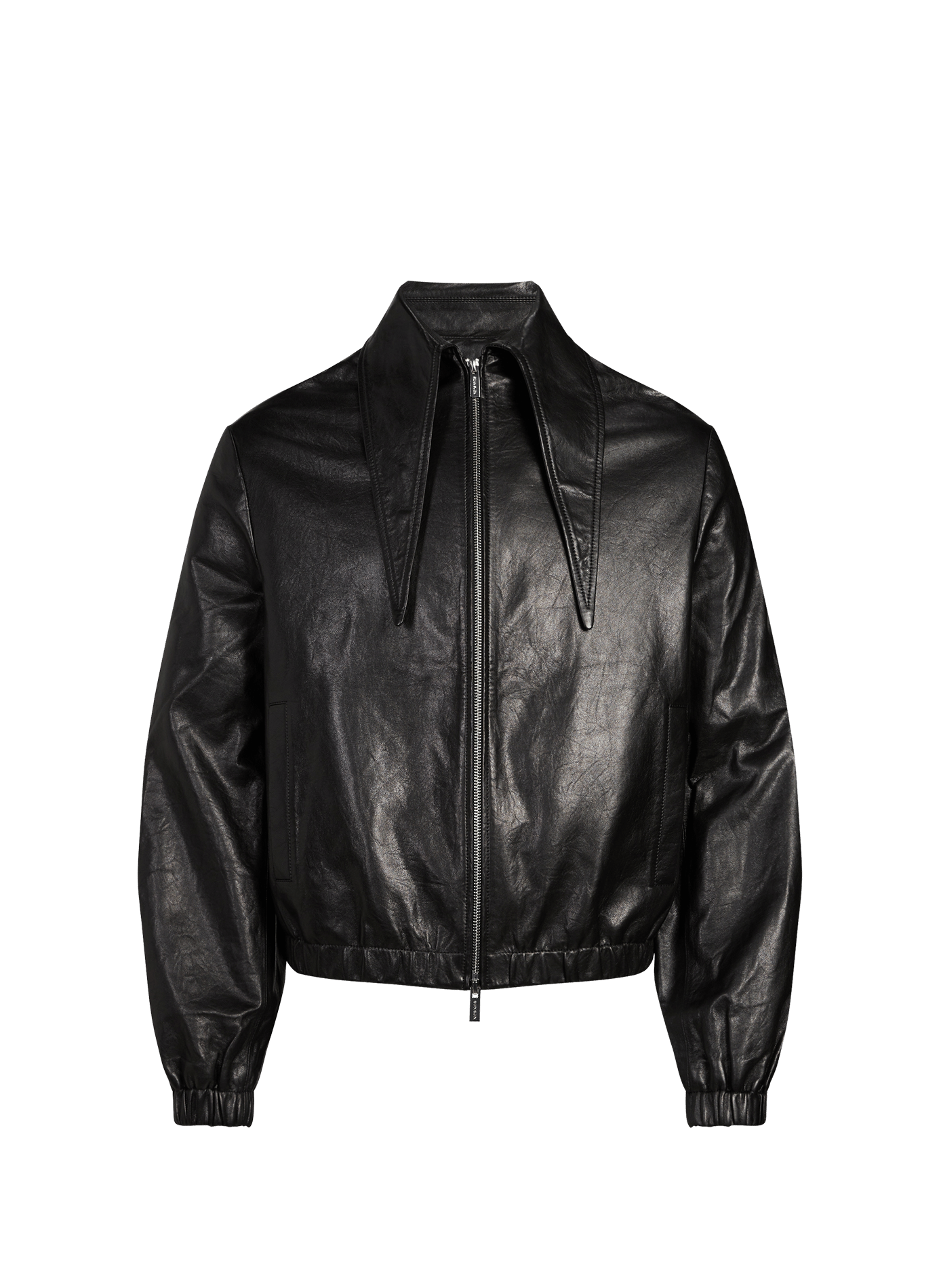 Oversized leather jacket SEAN SUEN Black