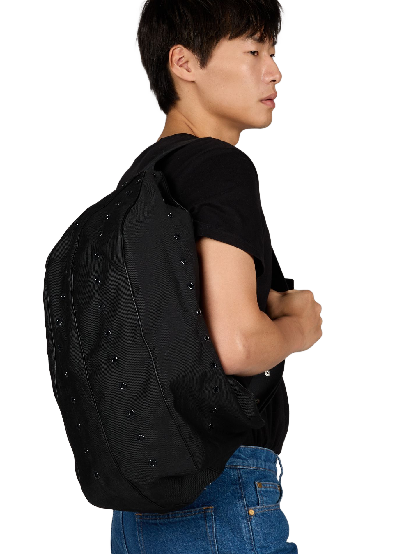Cotton Sling Crossbody Bag OMAR AFRIDI Black
