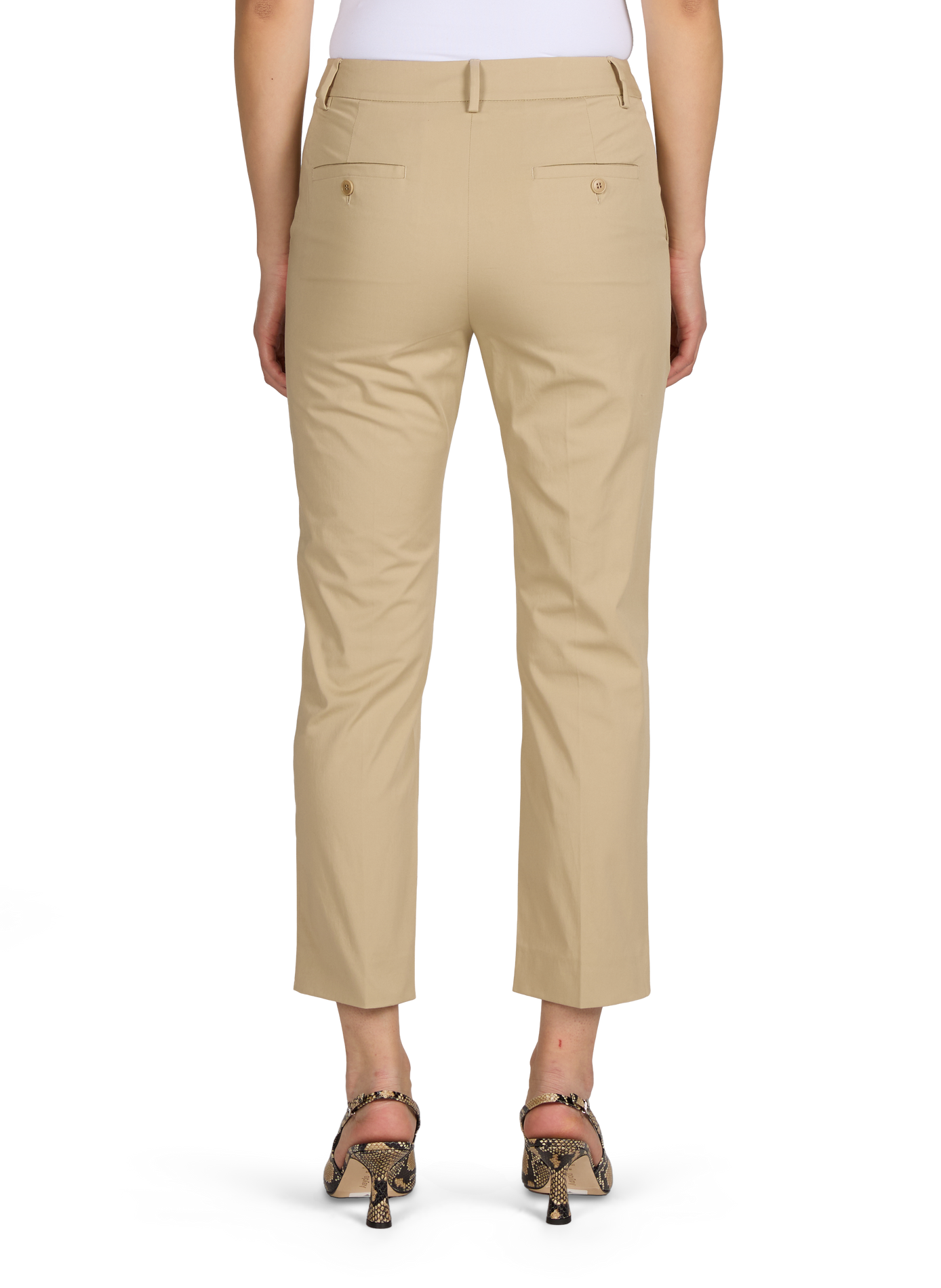 Slim cotton blend pants MAX MARA WEEK END Beige
