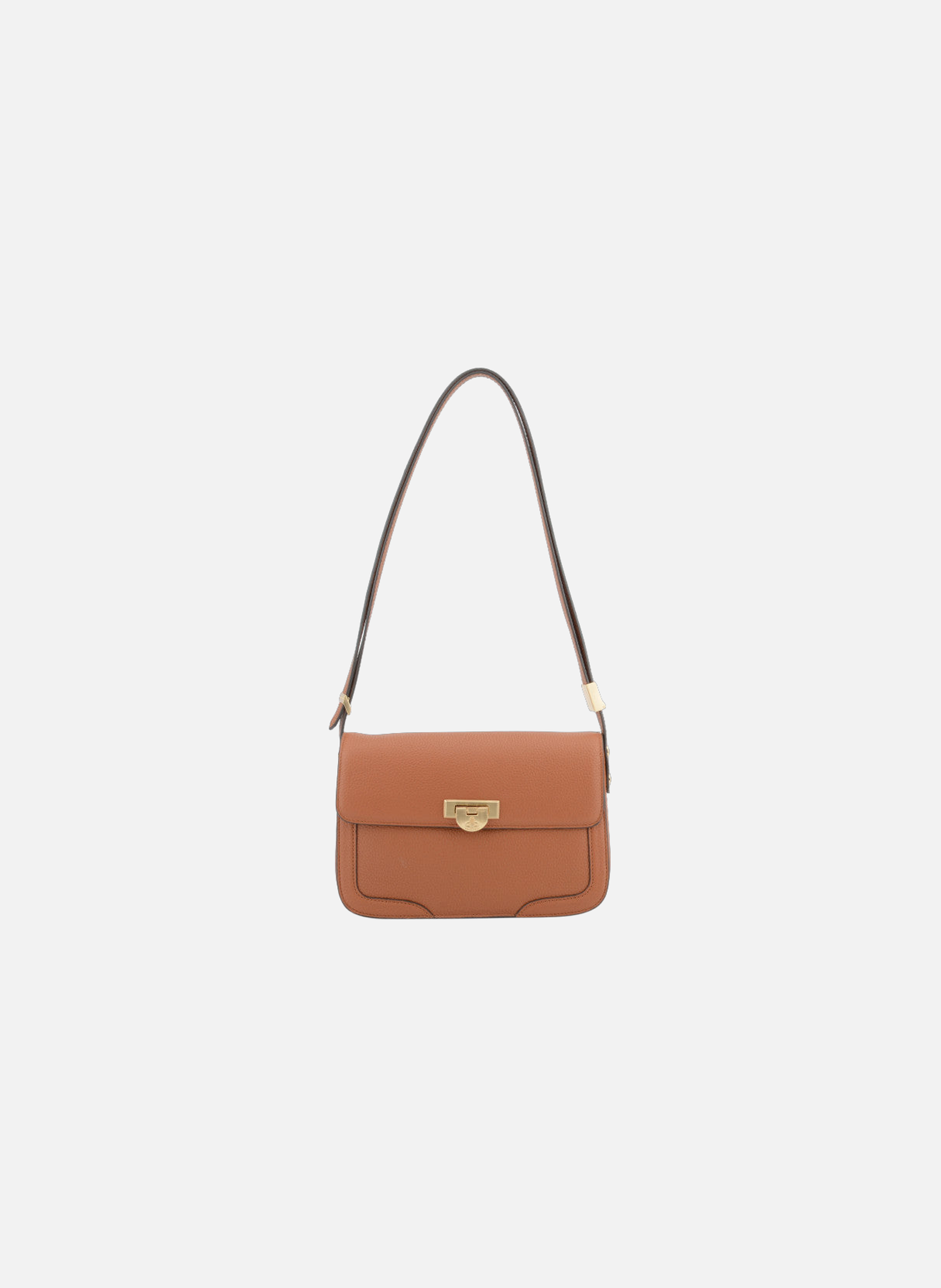 Auteuil | sac porté travers gm en cuir de vachette POURCHET Marron