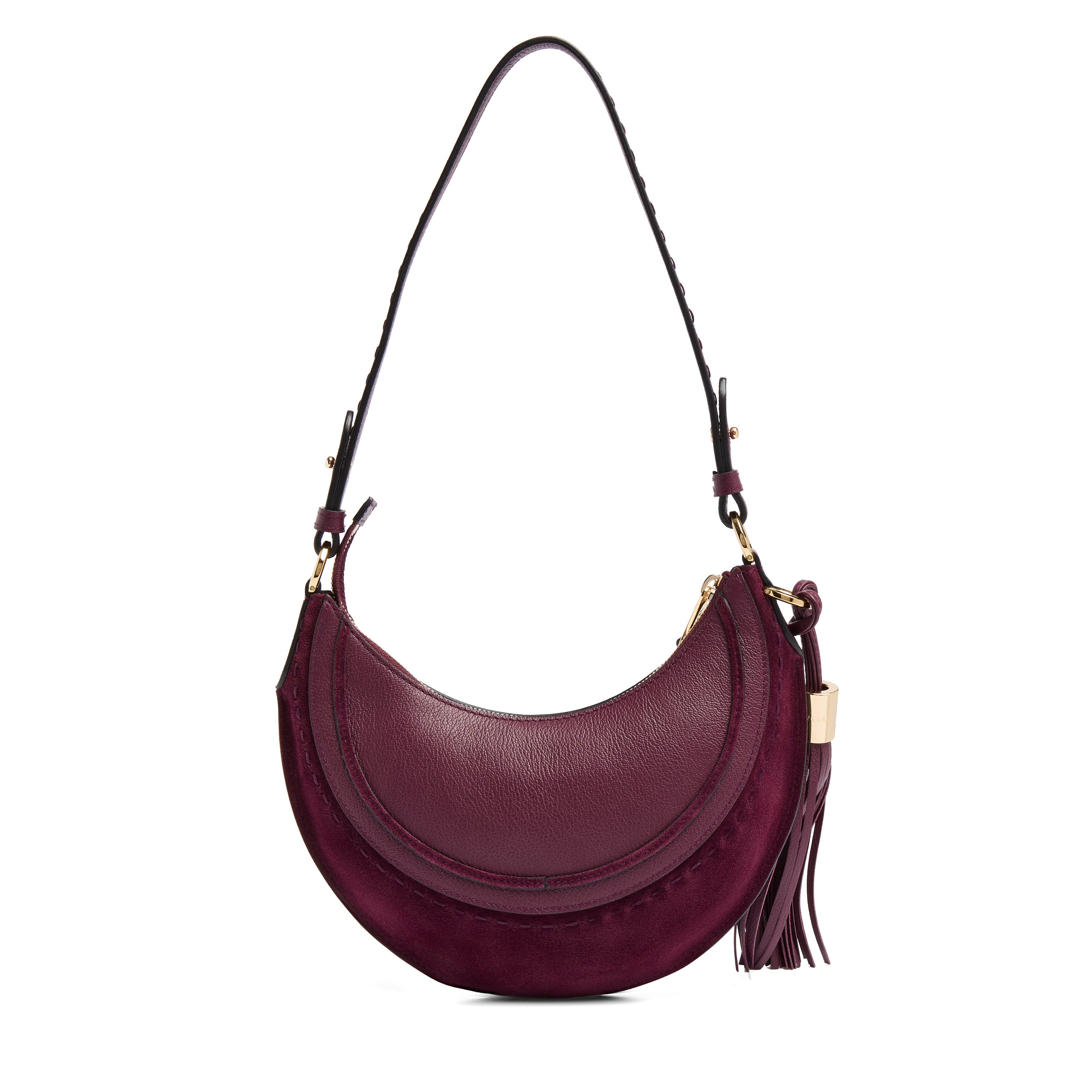 Sac hobo hoboheme de lancel en animation suede : cuirs de vachette suede & graine LANCEL Violet