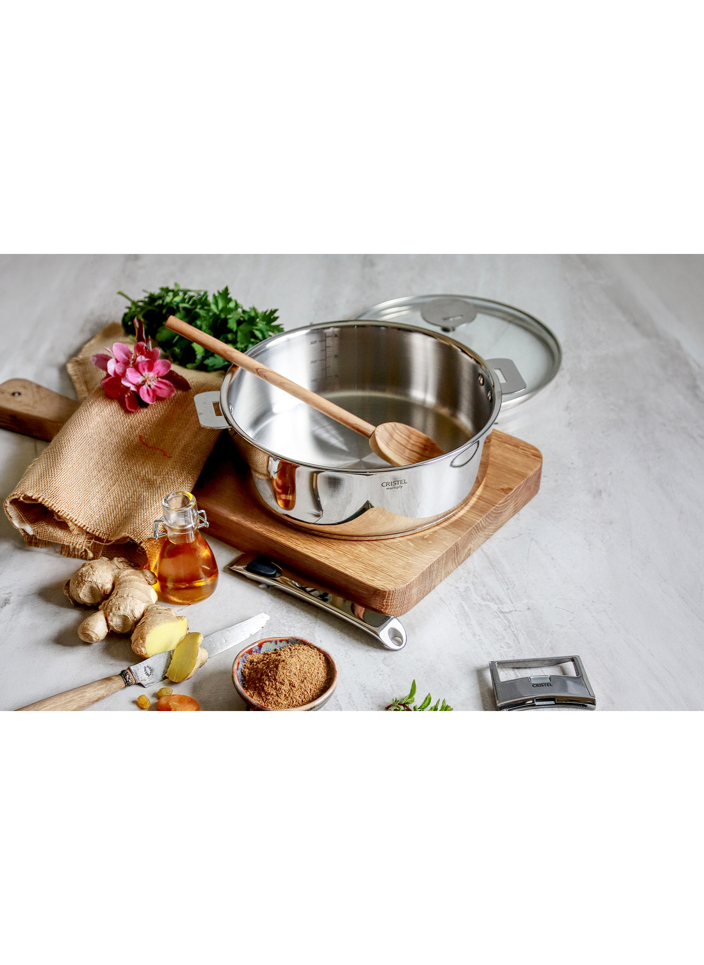 Sauteuse Casteline en inox CRISTEL Gris