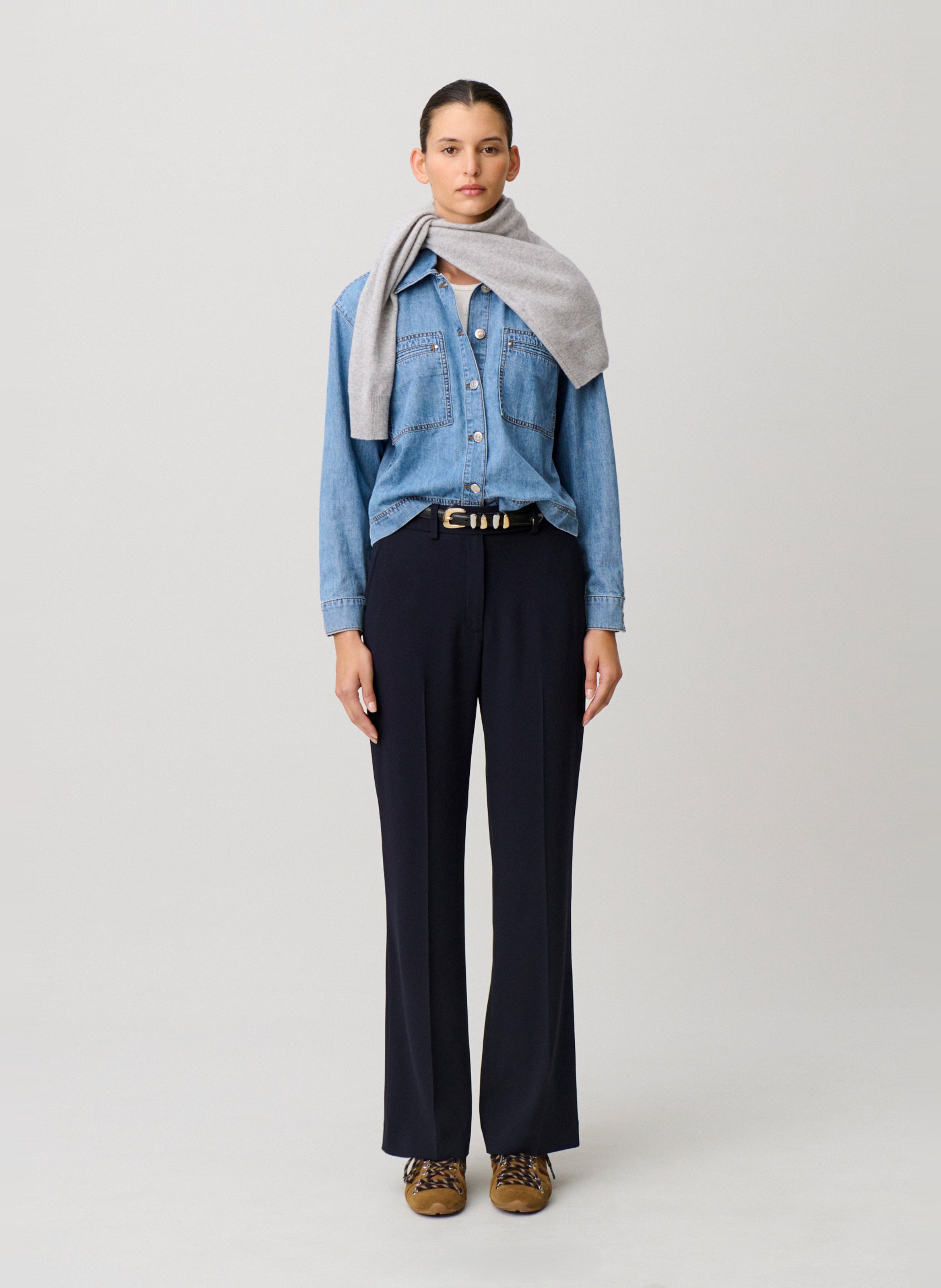 Pantalon droit CLAUDIE PIERLOT Bleu