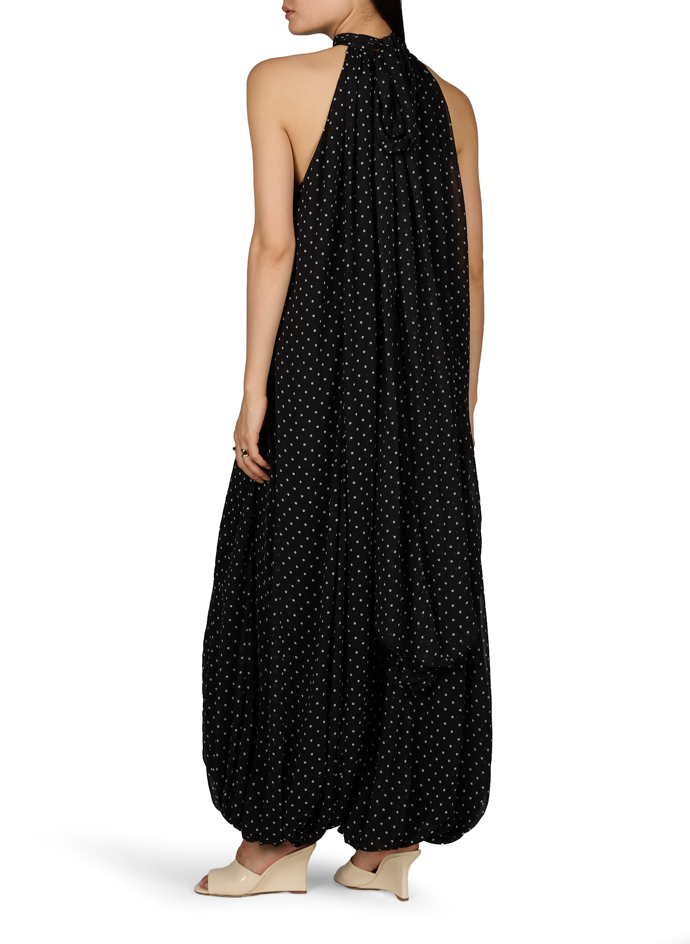Sleeveless floral jumpsuit ROTATE Black