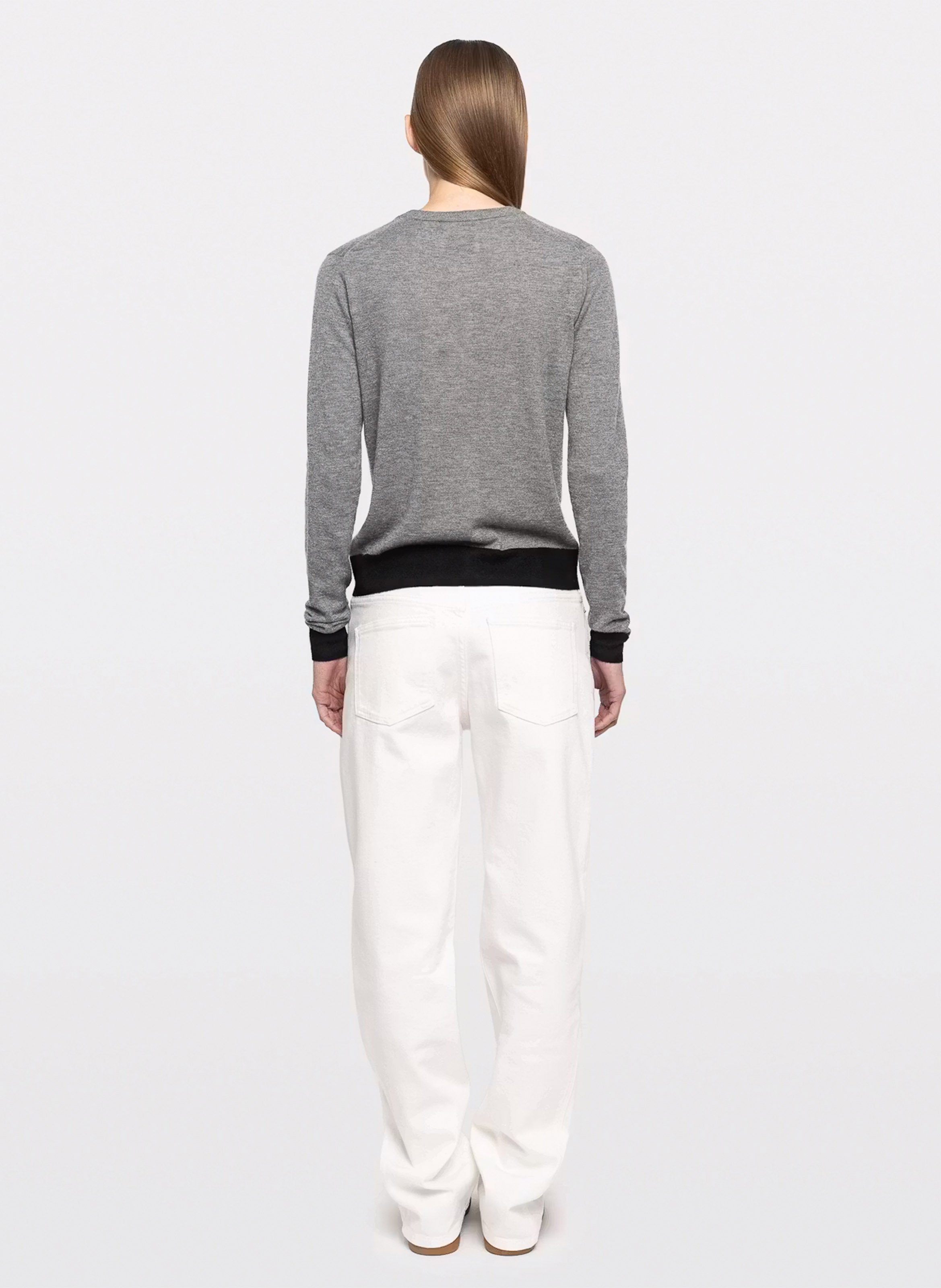 Gilet droit col rond en cachemire missya | Gris ZADIG&VOLTAIRE Femme