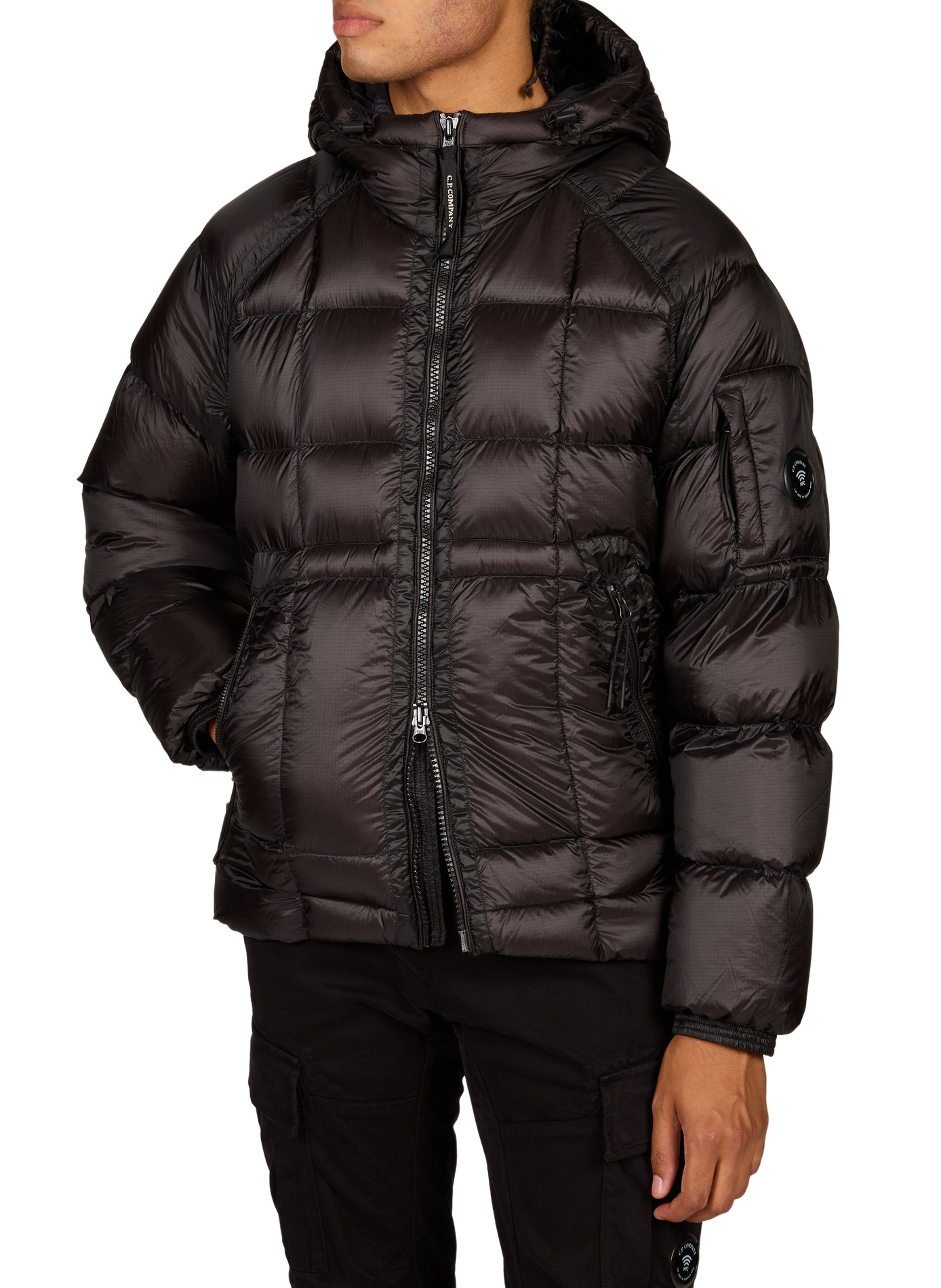 Korte gewatteerde donsjas CP COMPANY Zwart