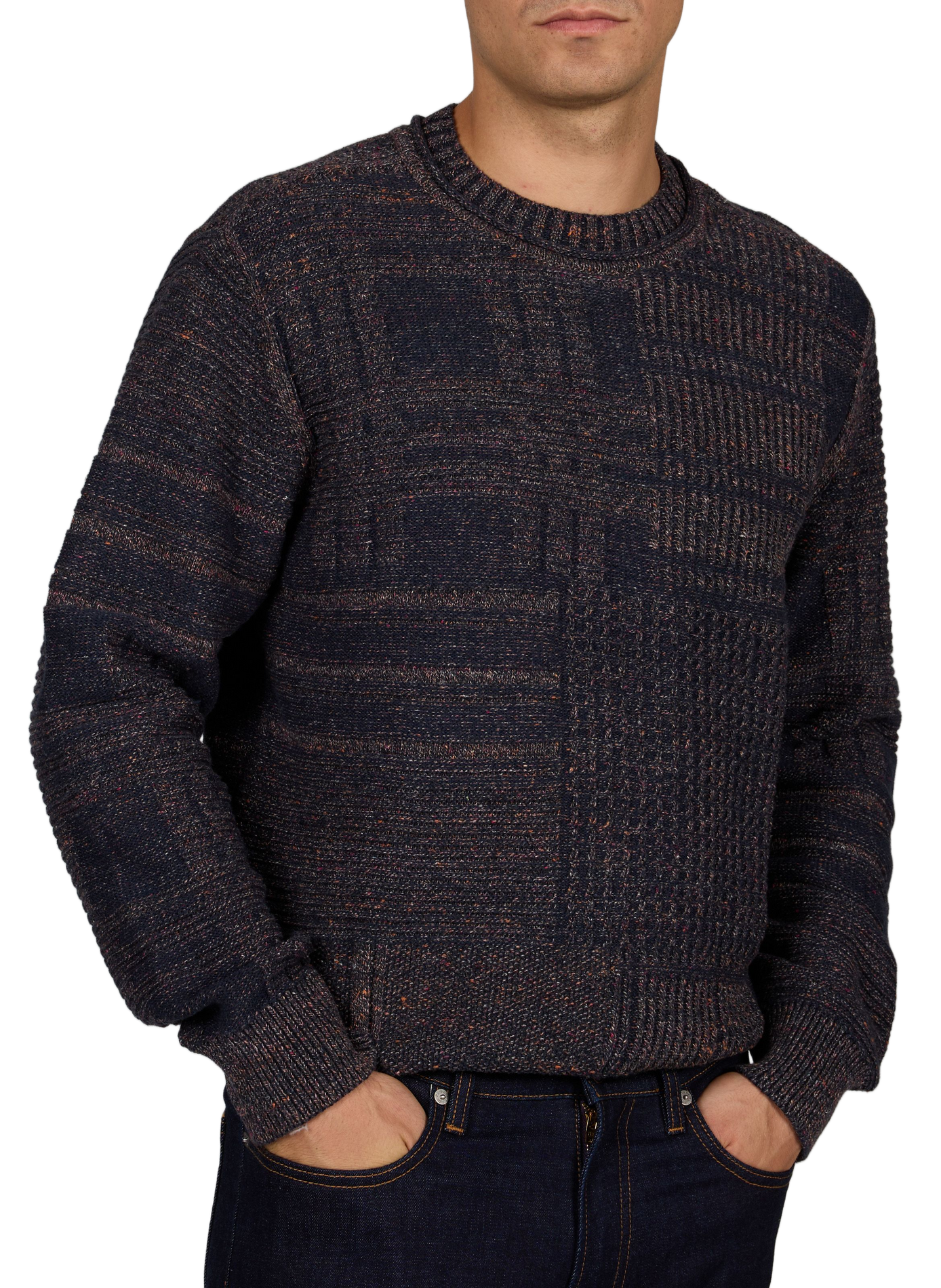 Round neck woven sweater PAUL SMITH Grey