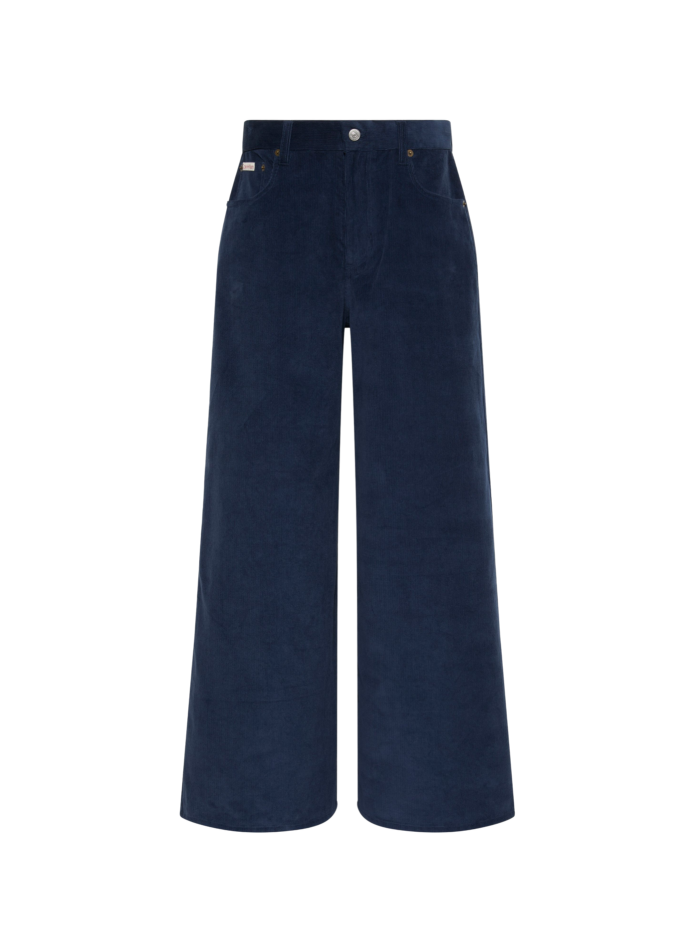 Pantalon côtelé velours en coton CALVIN KLEIN Bleu