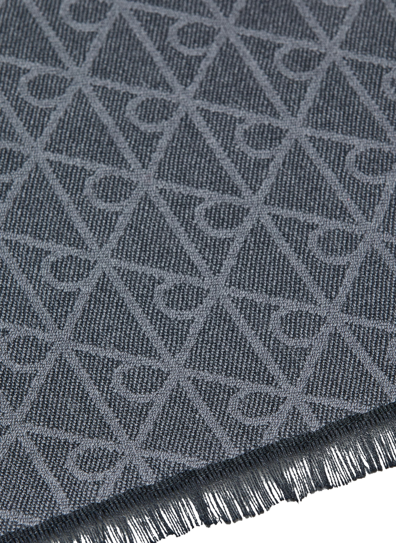Monogramm-Wollschal CALVIN KLEIN Schwarz