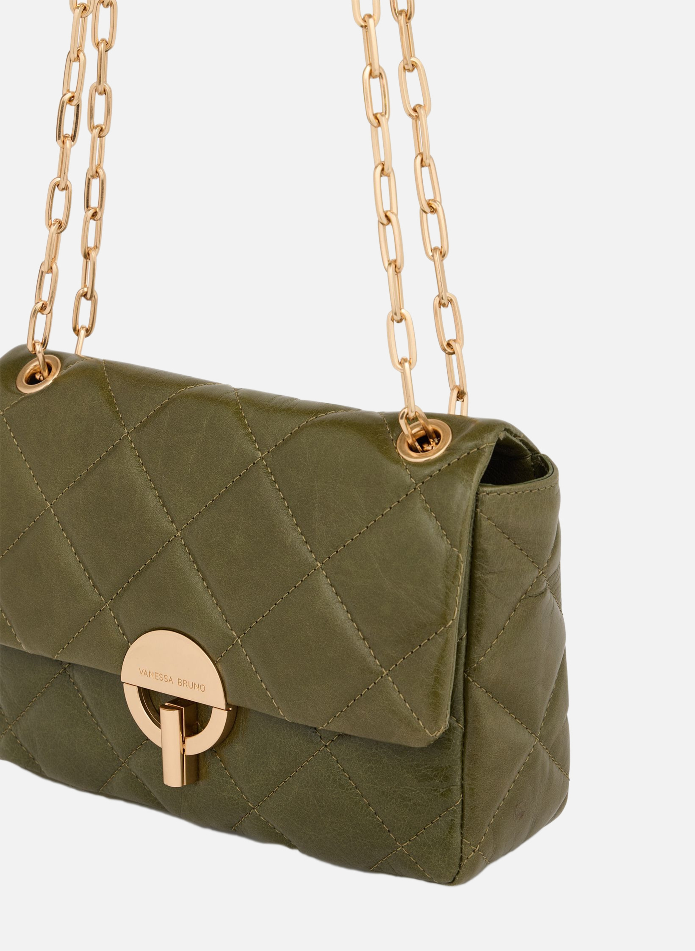 Grand sac moon en cuir VANESSA BRUNO Vert