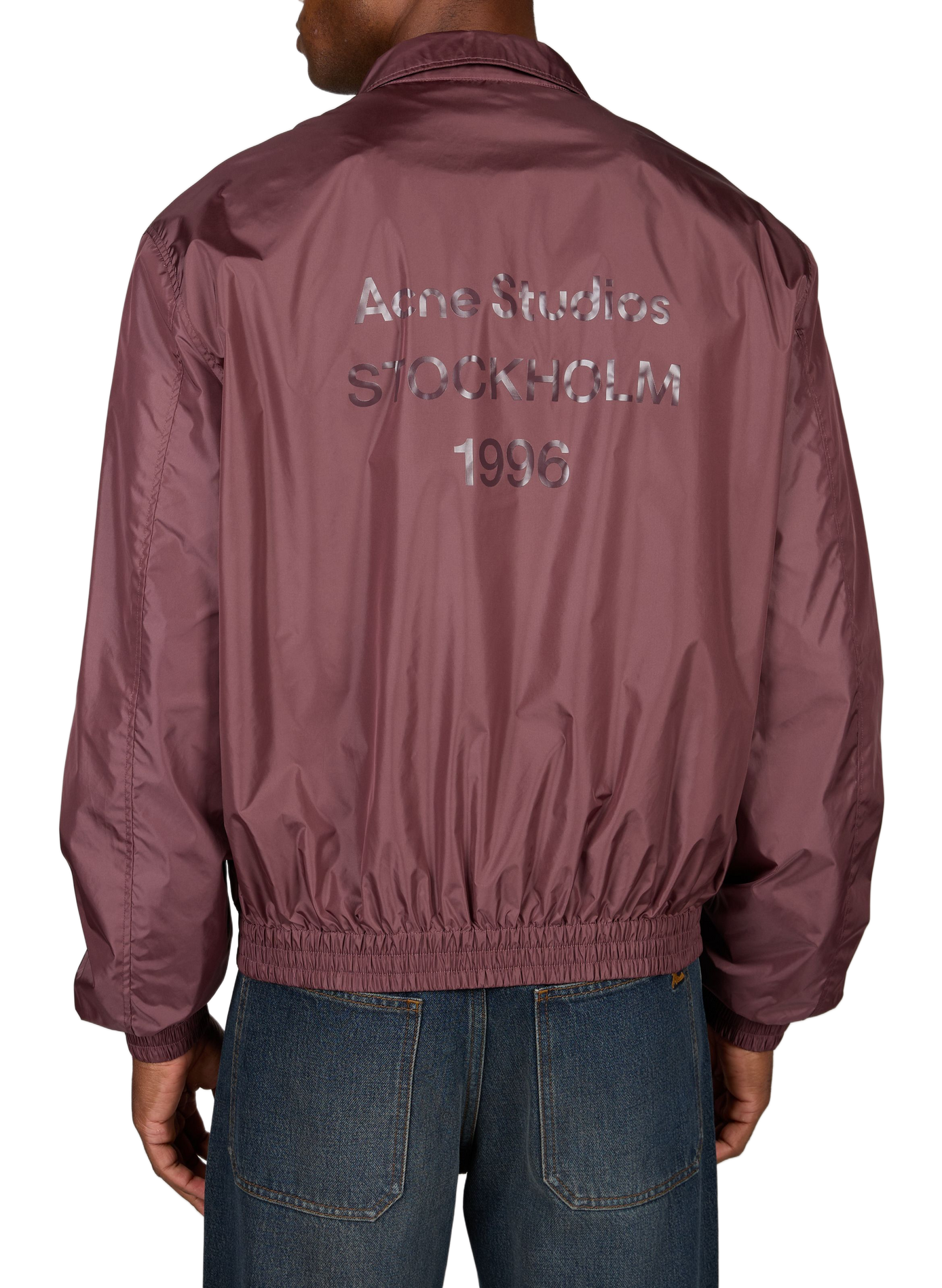 Veste coupe-vent droite à col classique ACNE STUDIOS Violet