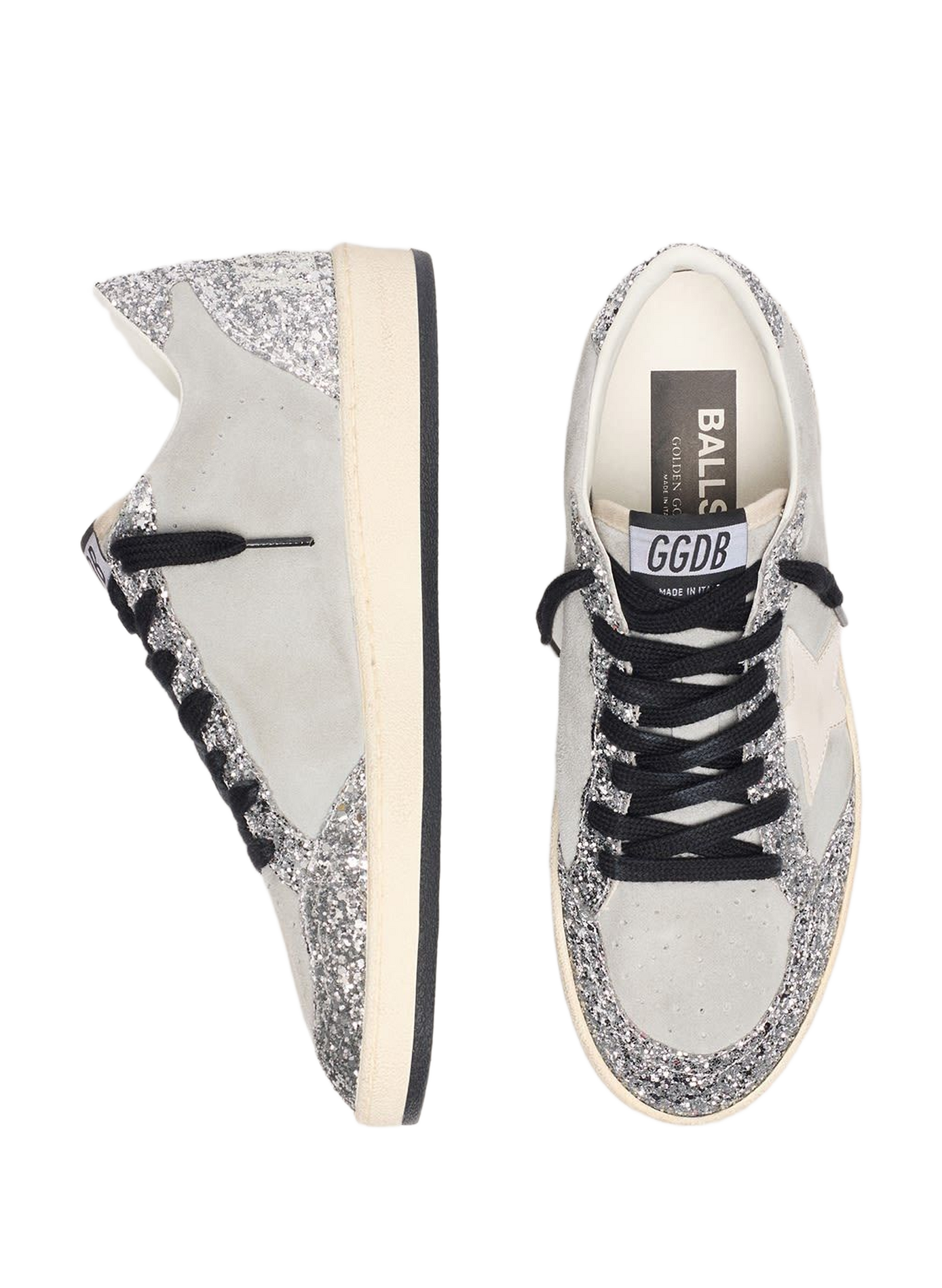 Mixed leather low-top sneakers GOLDEN GOOSE Multicolour