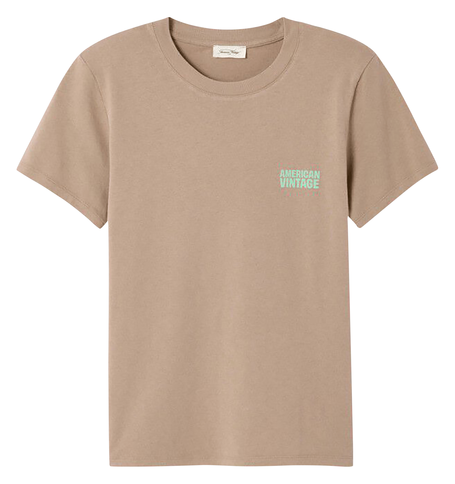 Tee-shirt droit col rond en coton ykobow | Marron AMERICAN VINTAGE Femme
