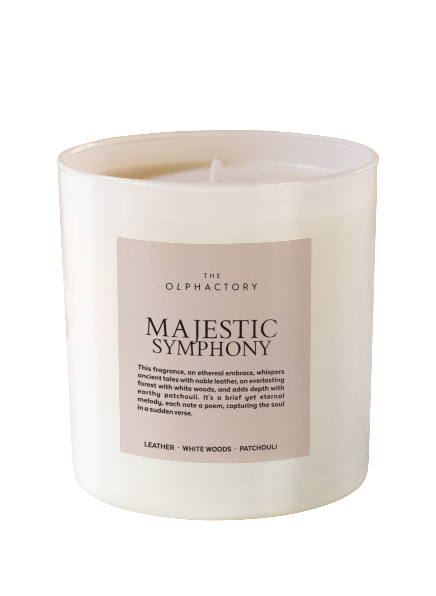 Bougie parfumée Majestic Symphony 310g OLPHACTORY Blanc