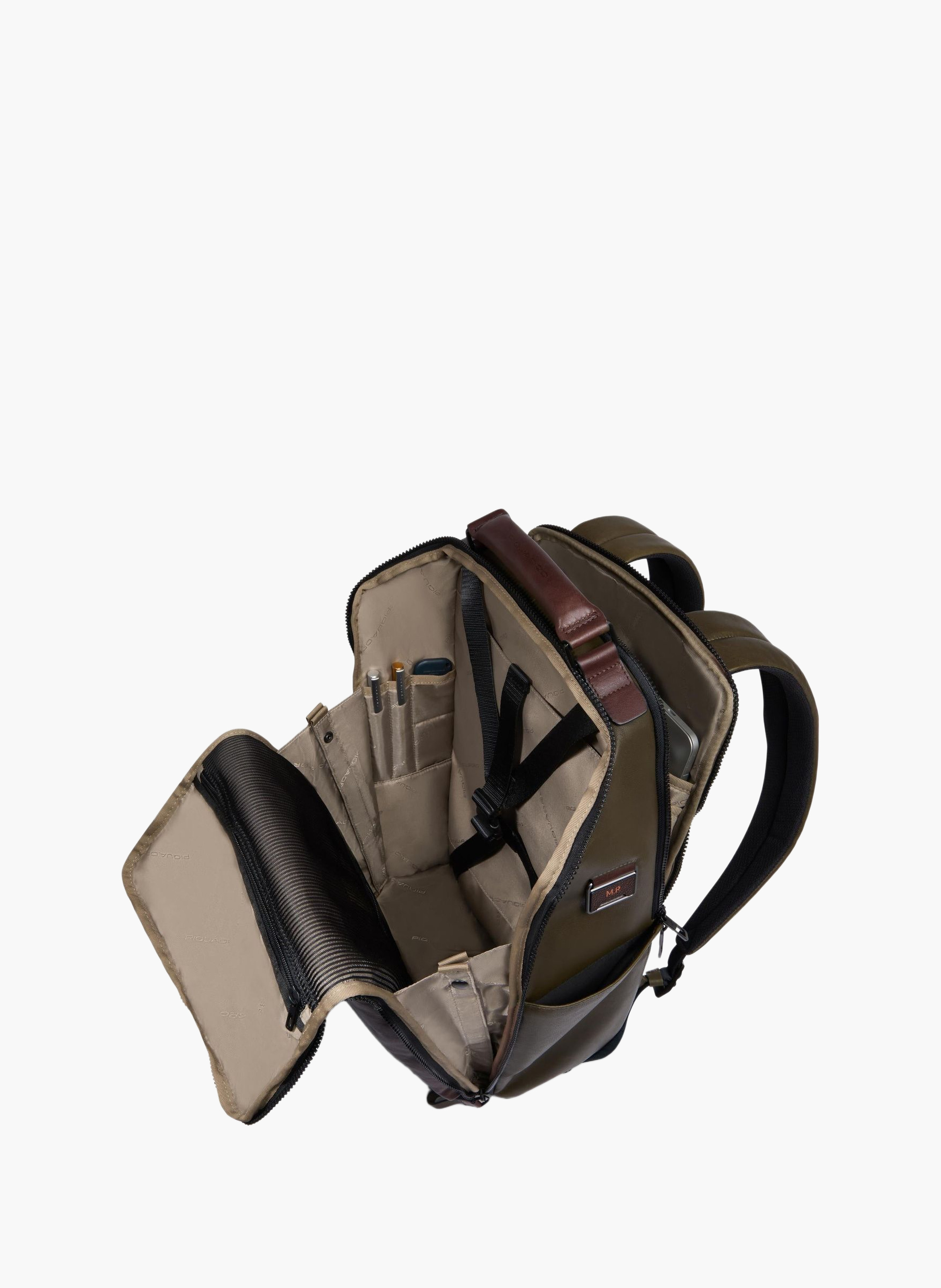 Sac à dos de voyage pour ordinateur 15,6" PIQUADRO Vert