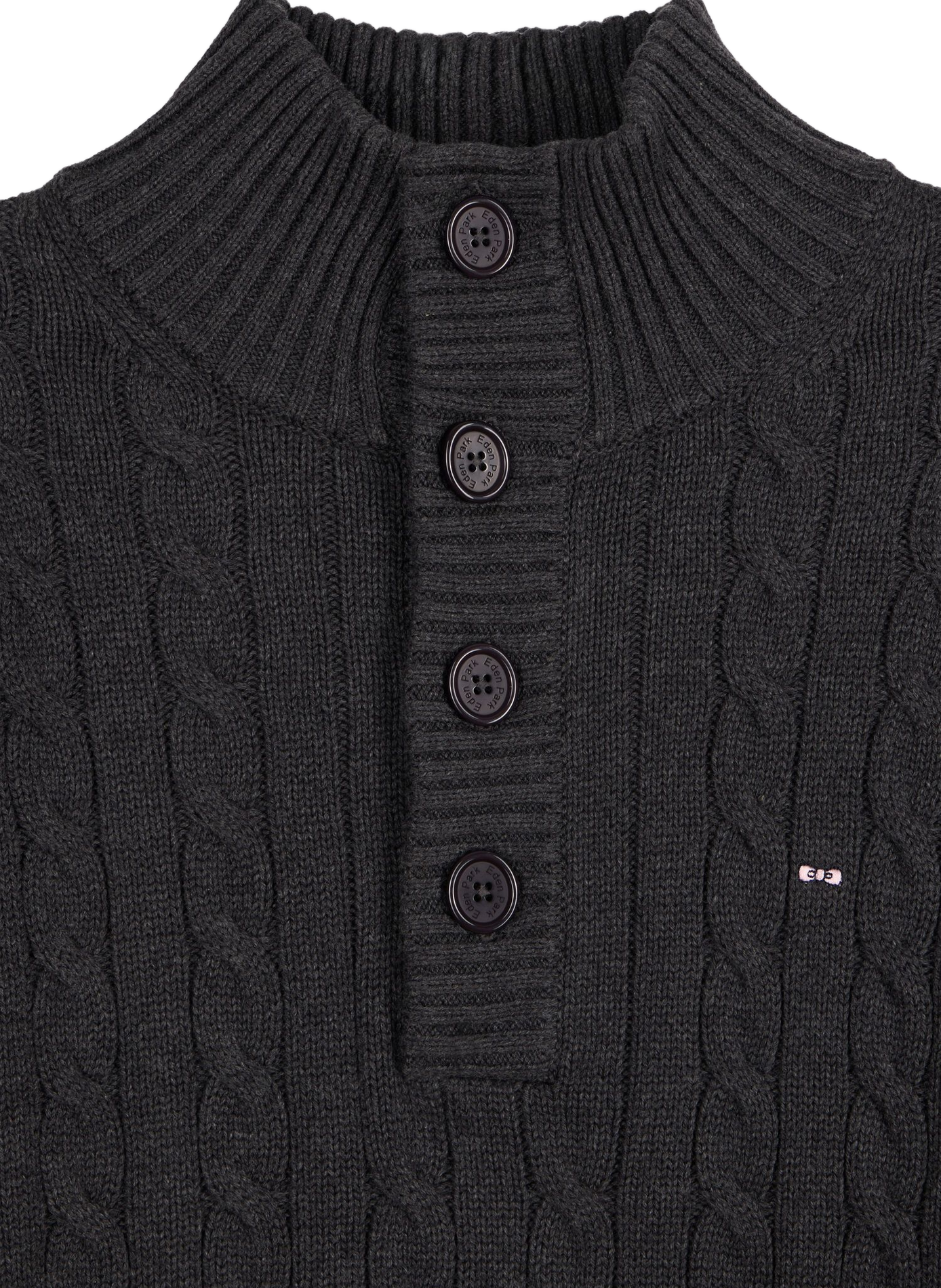 Pull col montant en coton EDEN PARK Grey