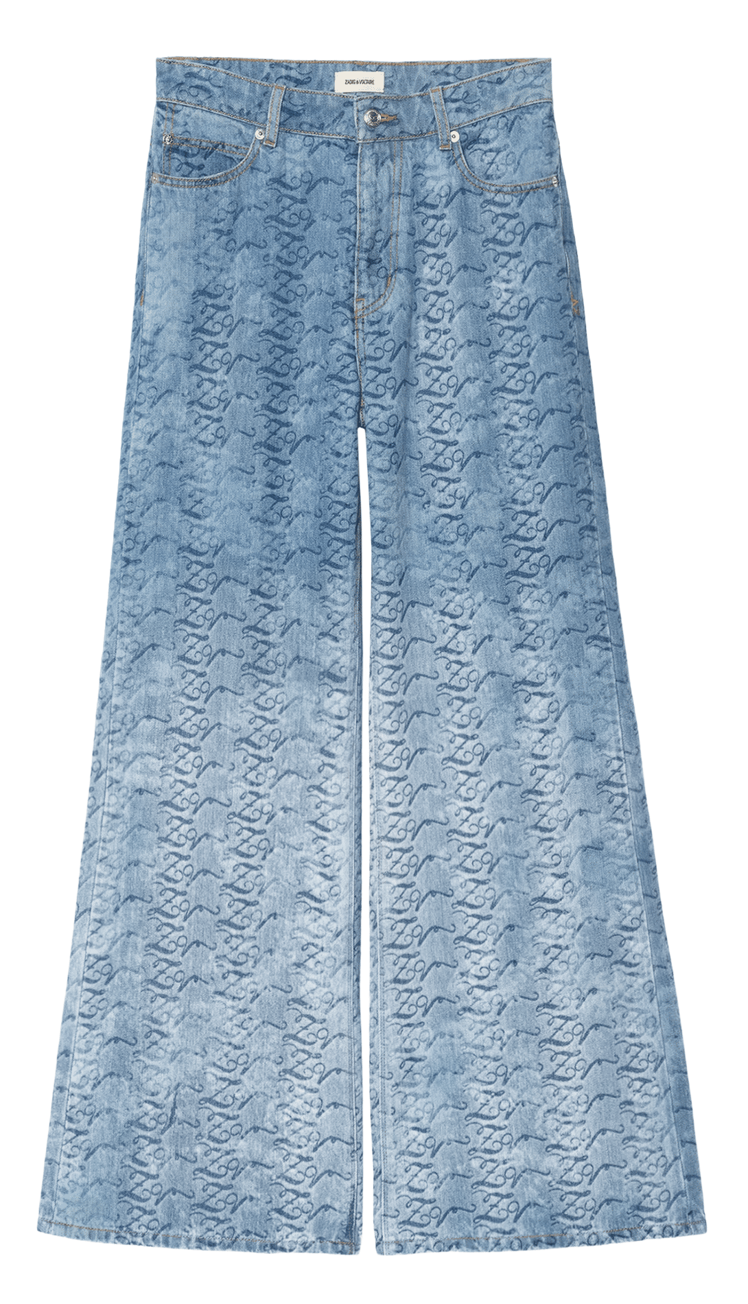 Jean évasé uni en coton ete ZADIG&VOLTAIRE Bleu