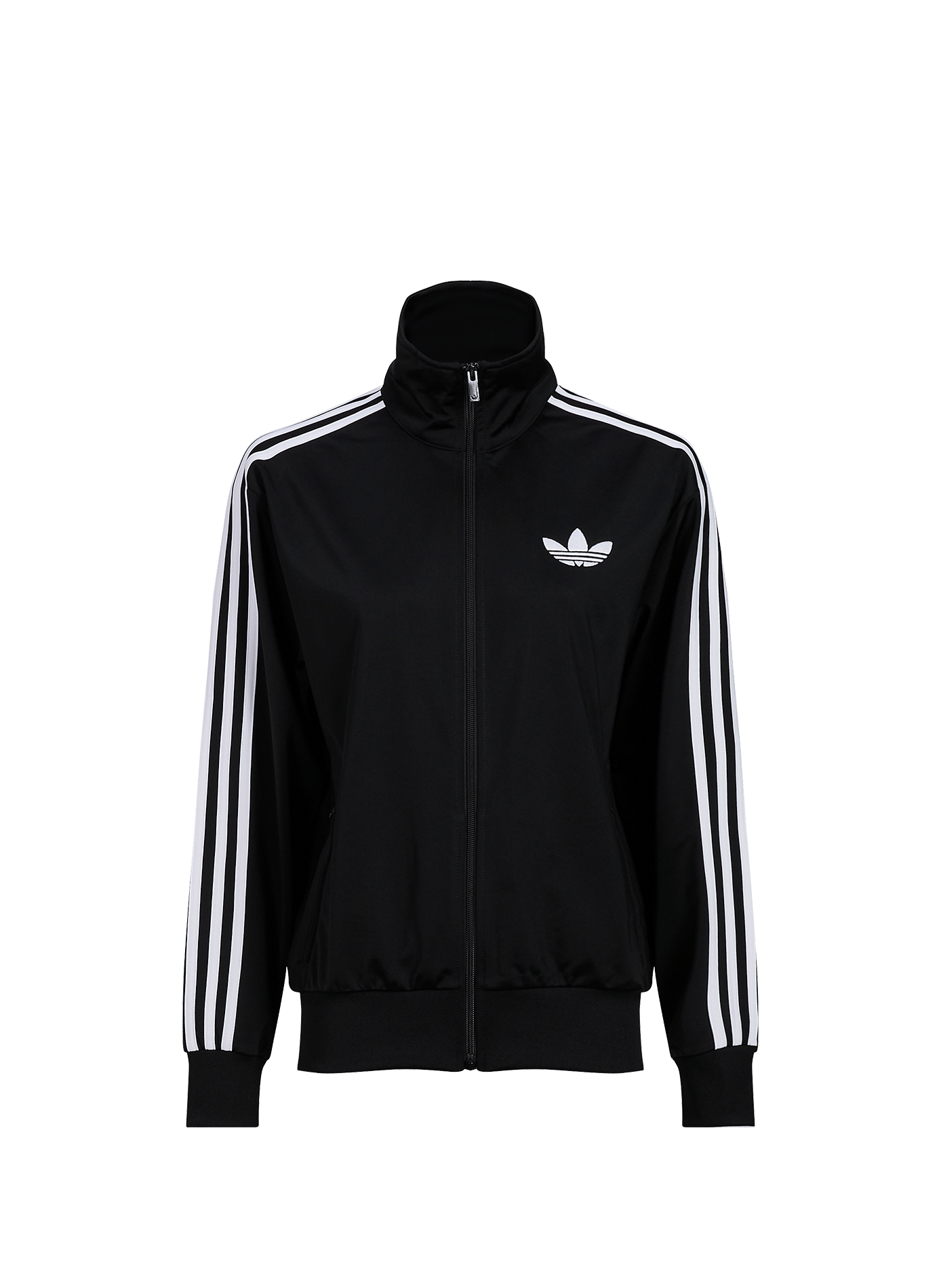 Straight-cut tracksuit jacket with a stand-up collar ADIDAS Black
