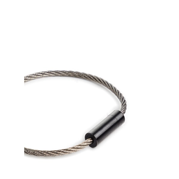 Bracelet câble en céramique 7g noir brossé