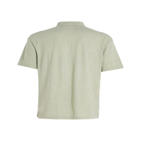 Calvin Klein Linen Polo Shirt In Green