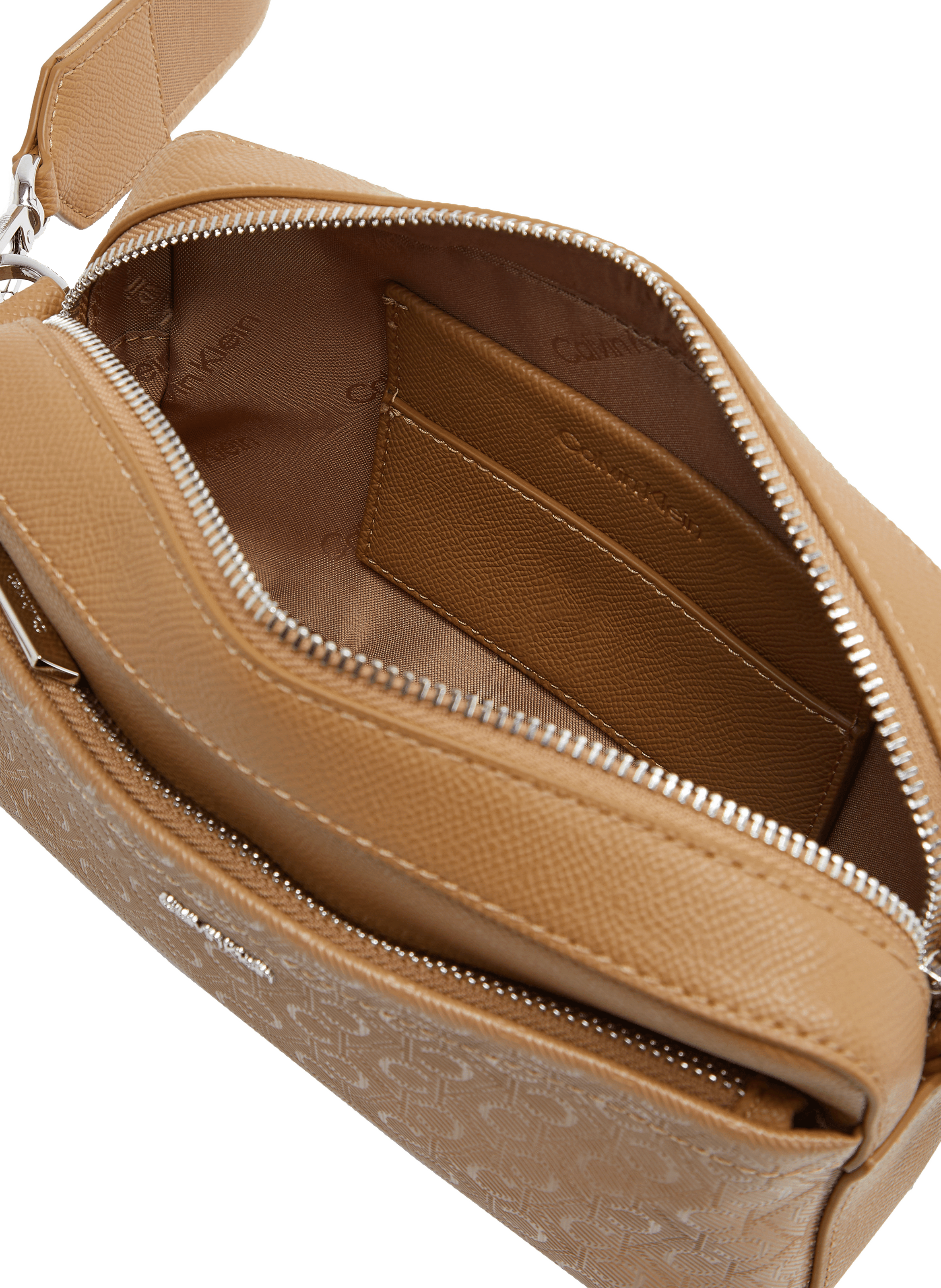 Sac monogrammé à bandoulière CALVIN KLEIN Beige