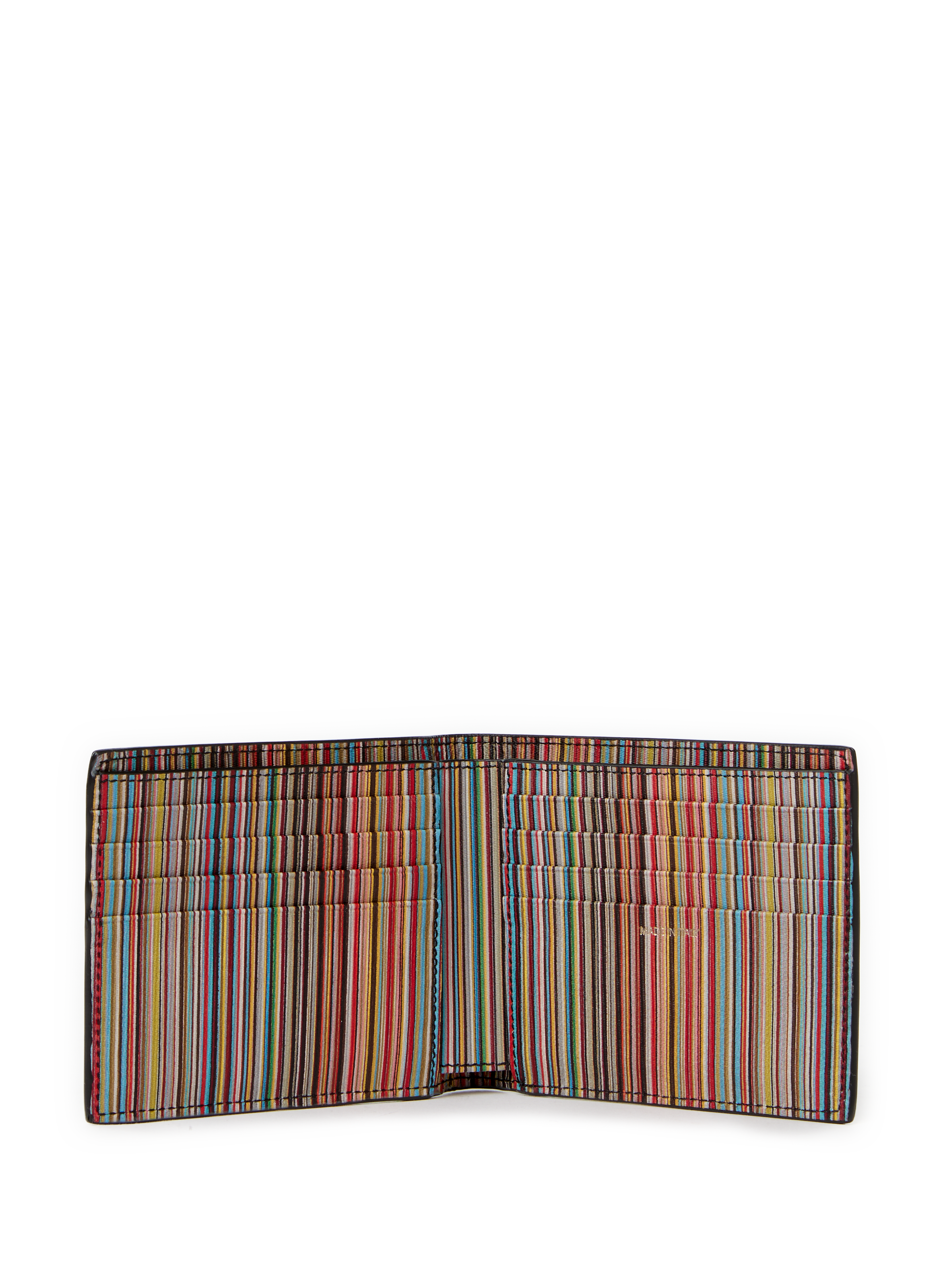 Artist Stripes leather wallet PAUL SMITH Black