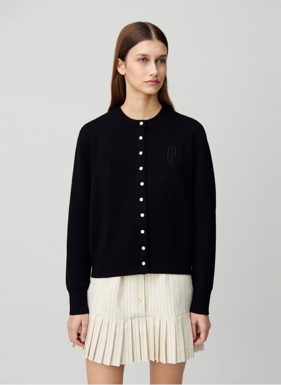 Gilet col rond Noir by CLAUDIE PIERLOT CLAUDIE PIERLOT Gilet col rond Noir