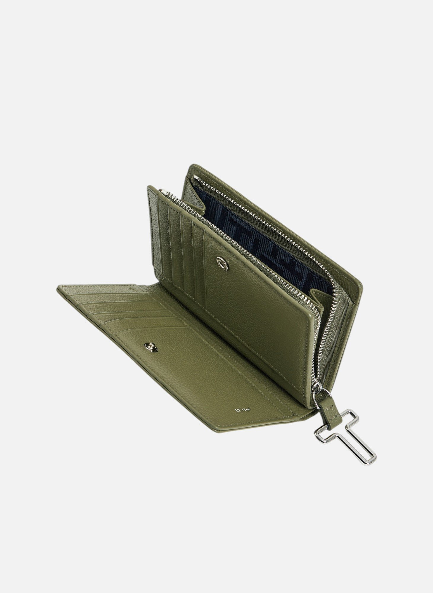 Portefeuille moyen modèle juliette en cuir grainé LE TANNEUR Vert