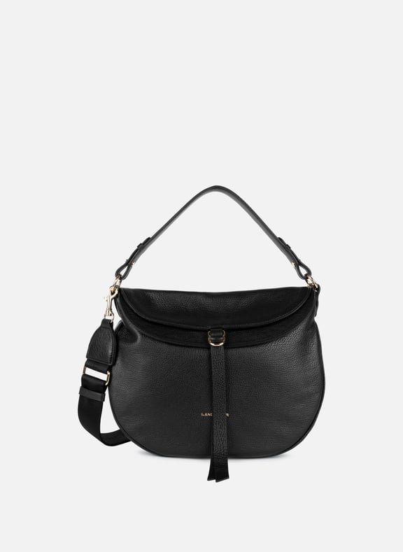 Grand sac besace - dune gaia Noir by LANCASTER LANCASTER Grand sac besace - dune gaia Noir
