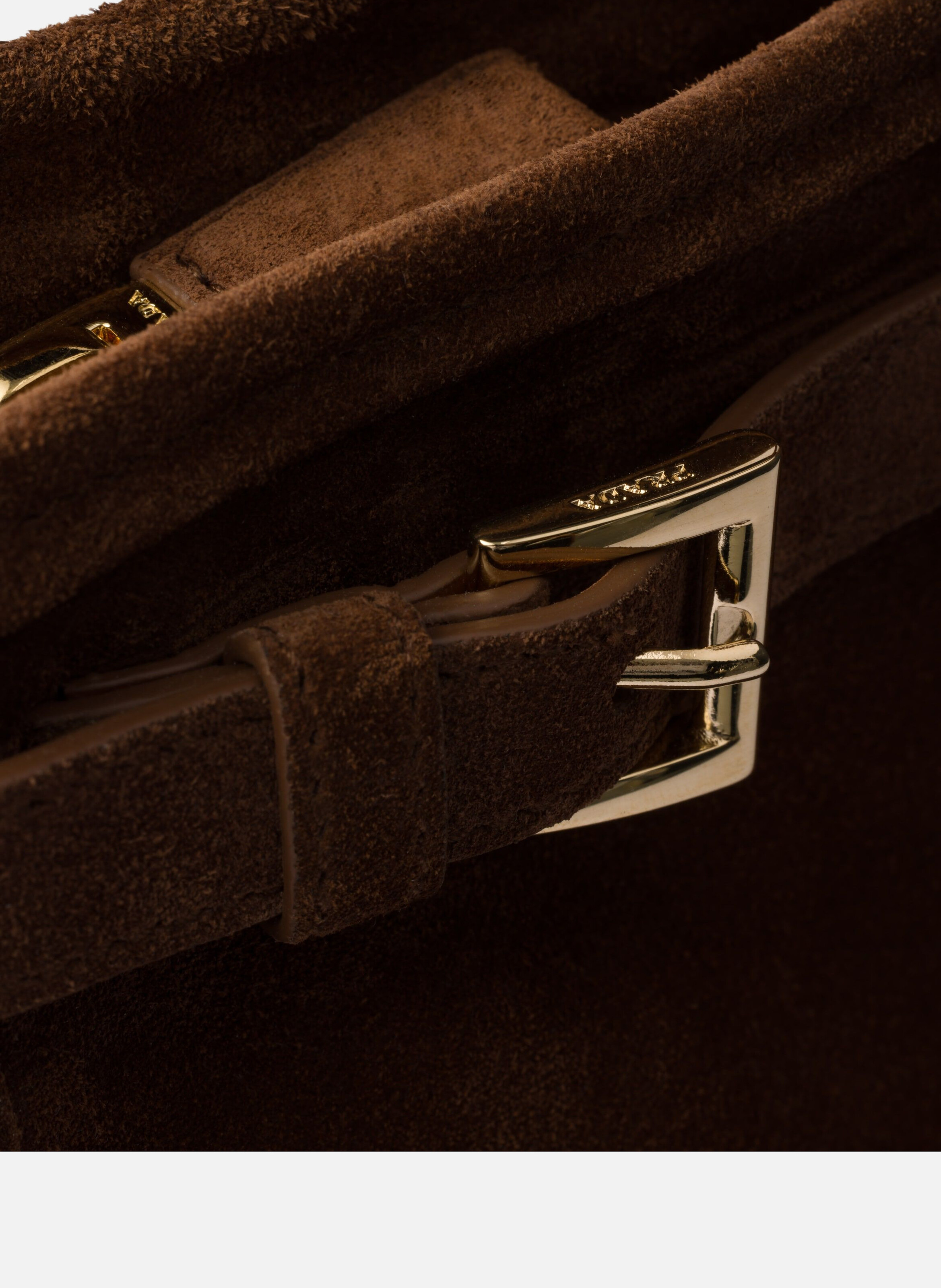 Grand sac à main prada bonnie en veau velours PRADA Marron