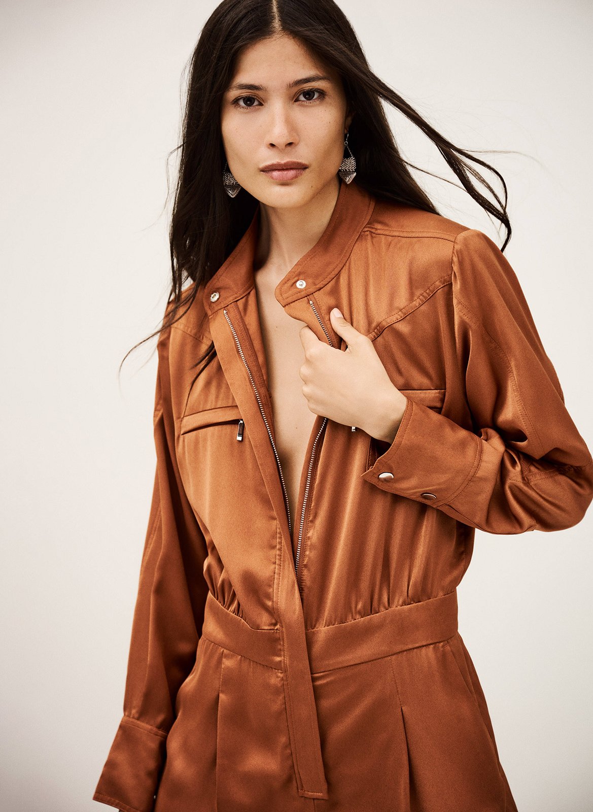 Combinaison droite satinée carmy BA&SH Rose