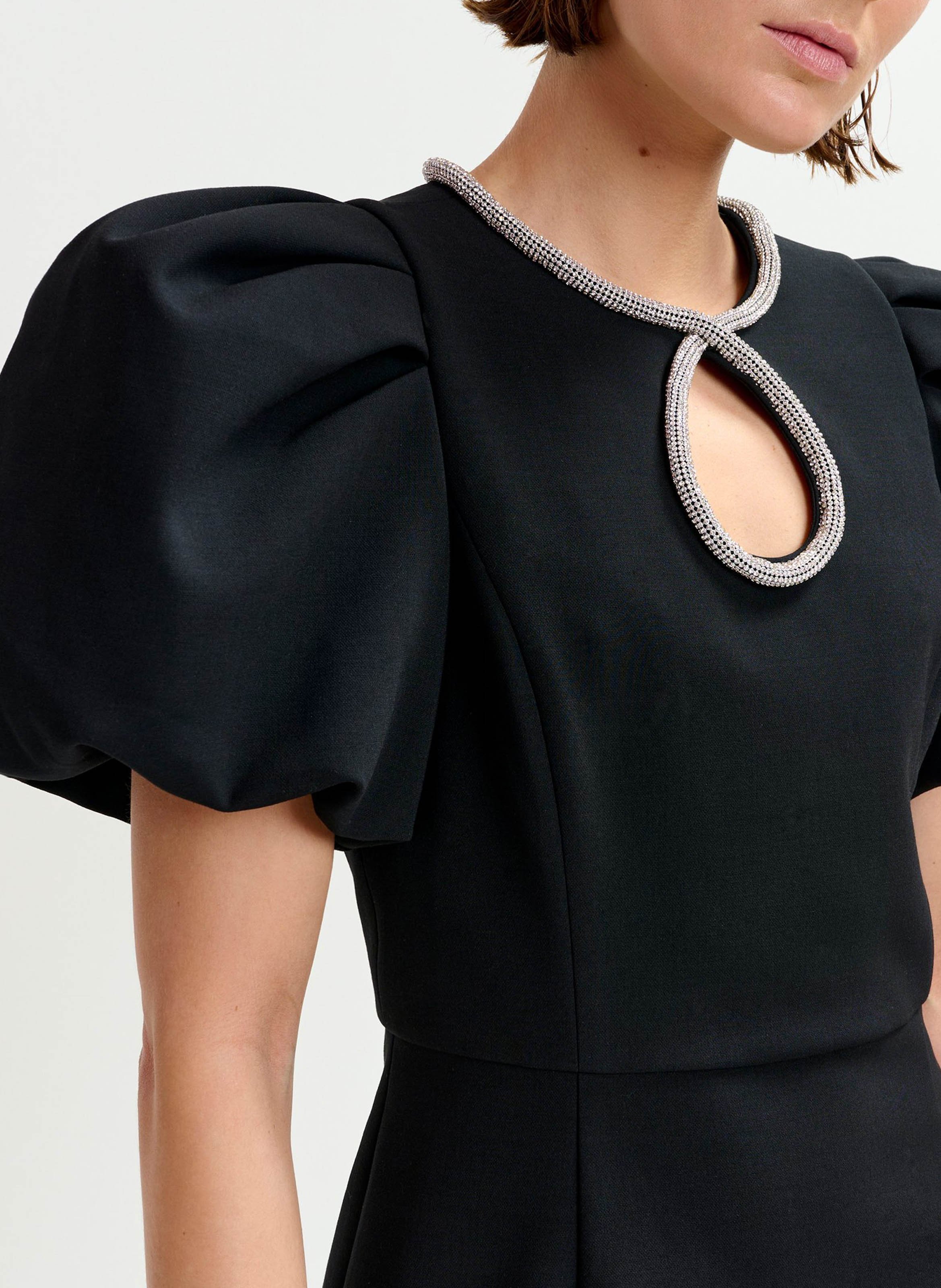 Robe courte col rond ijingle ESSENTIEL ANTWERP Noir