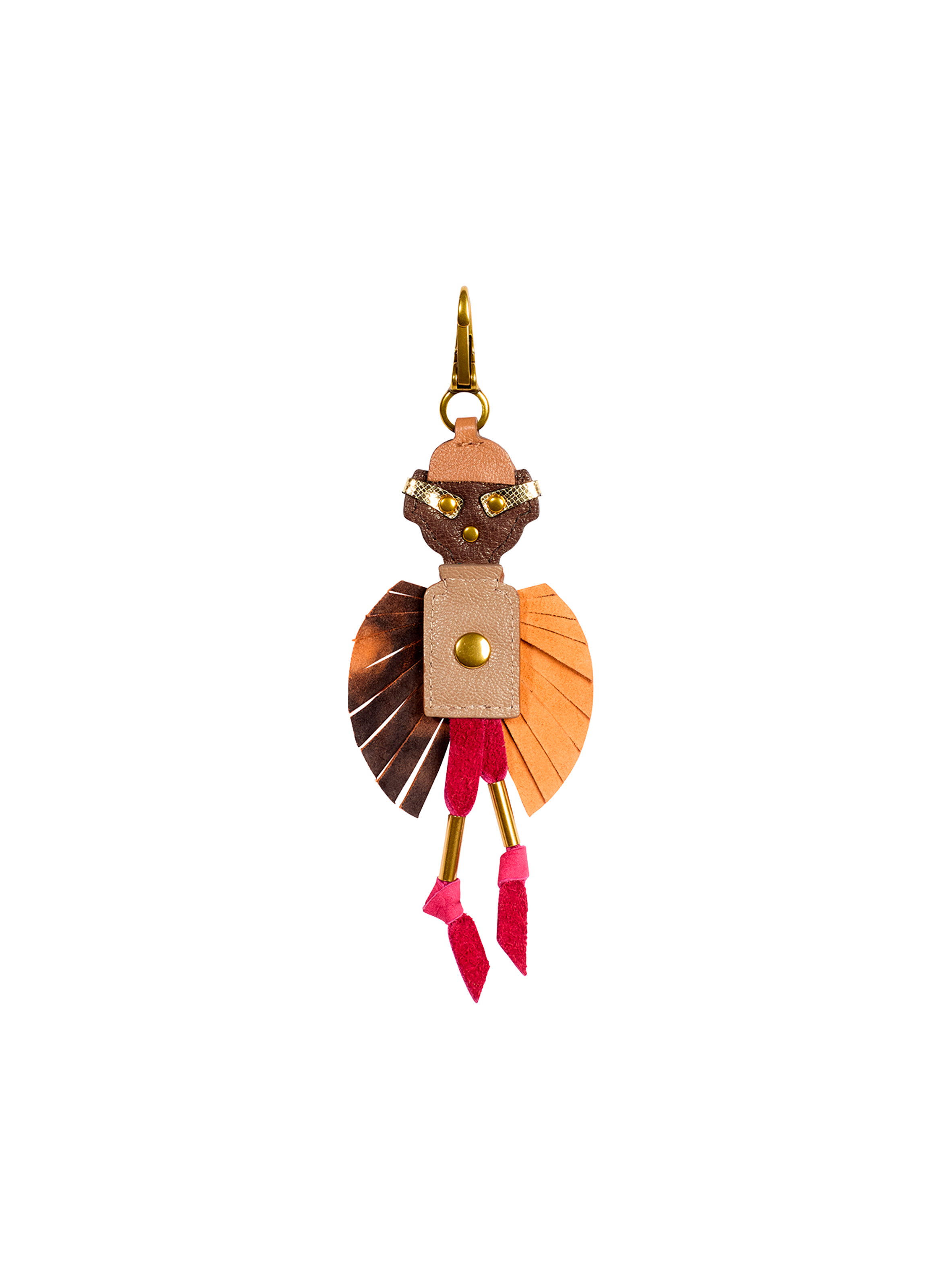 Leather keyring JÉRÔME DREYFUSS Brown