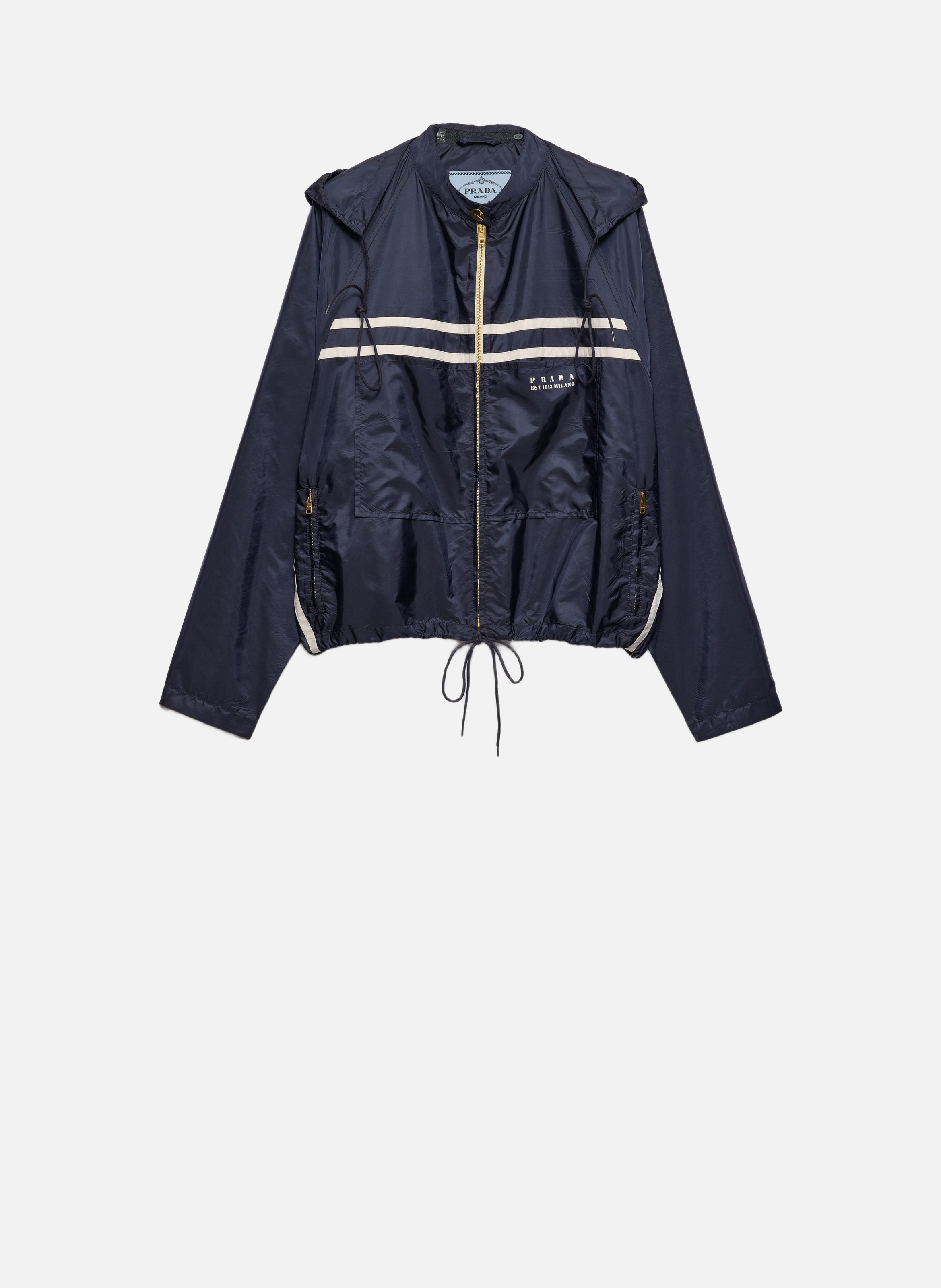 Blouson en re-nylon léger PRADA Bleu