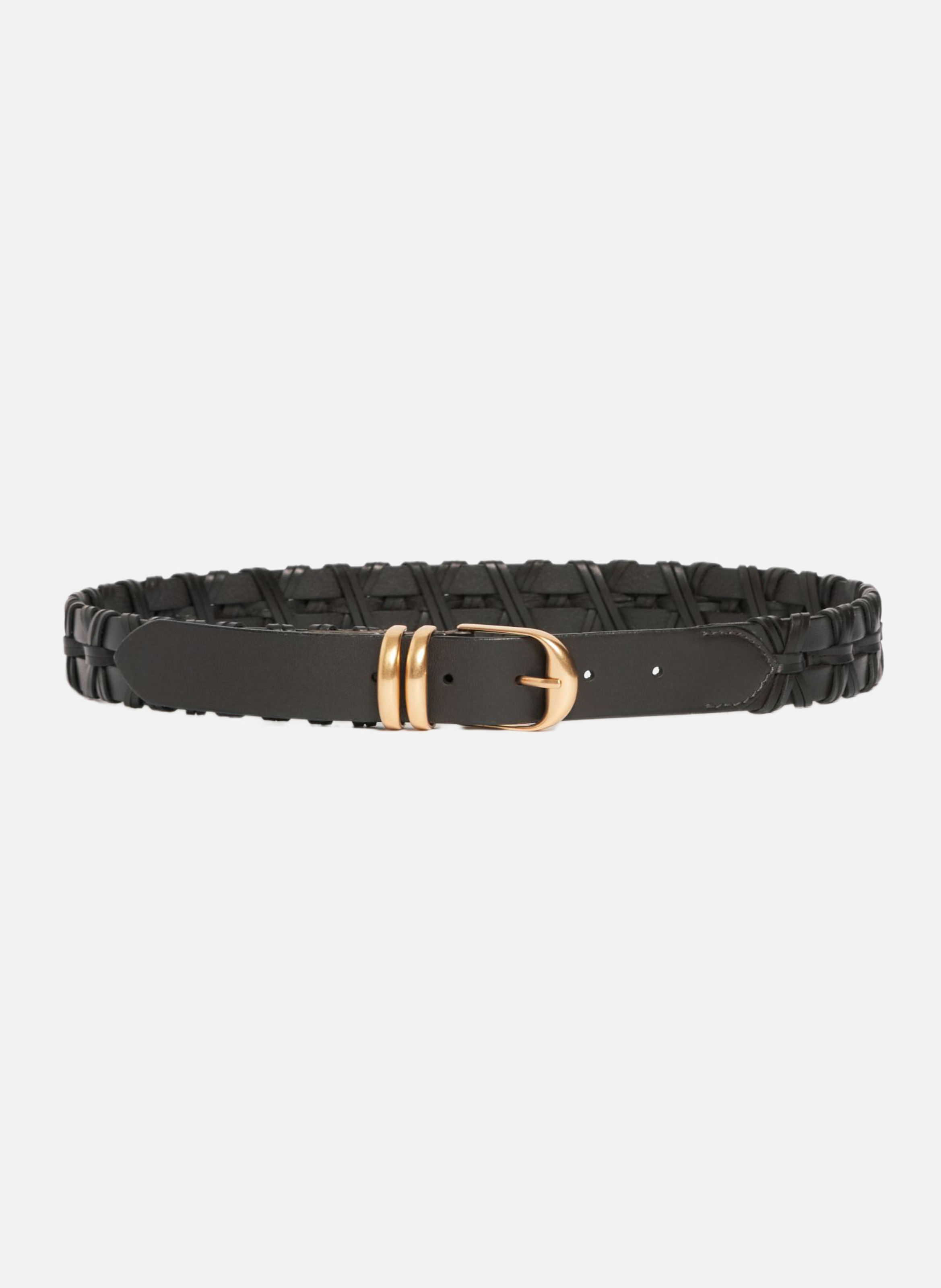 Ceinture en cuir tressé VANESSA BRUNO Noir