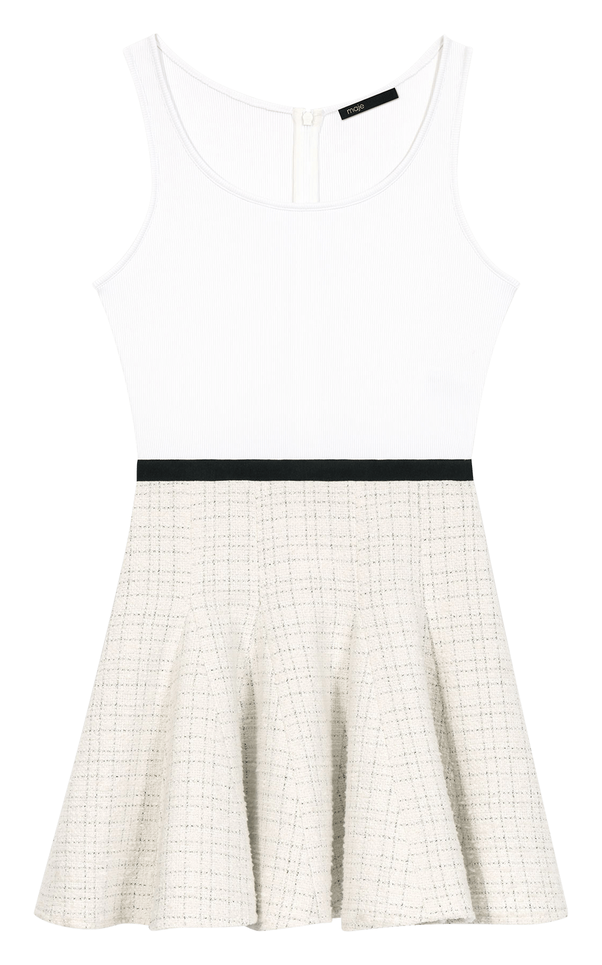 Robe 2-en-1 en tweed MAJE Beige