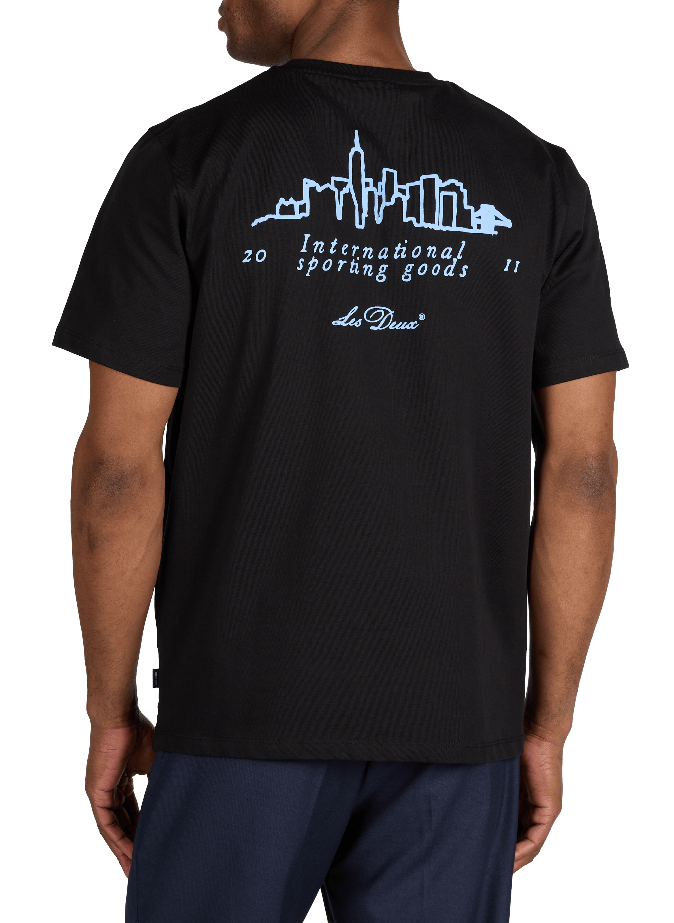 T-shirt avec imprimé en coton LES DEUX Noir