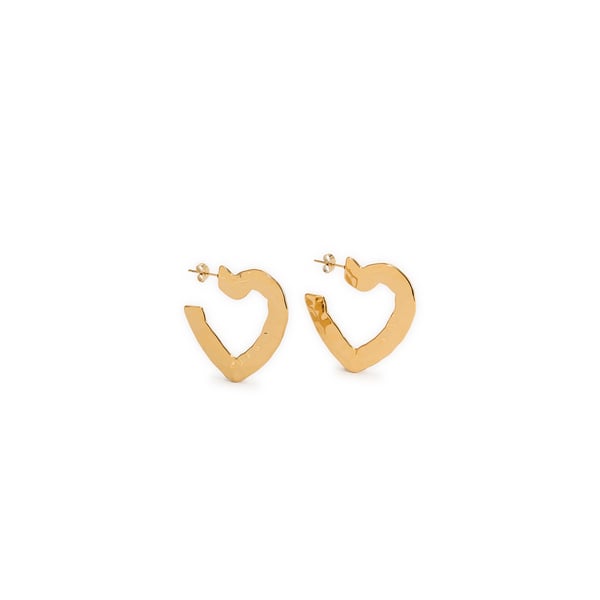 Boucles d'oreille caurs plates Boucles d'oreille caurs plates