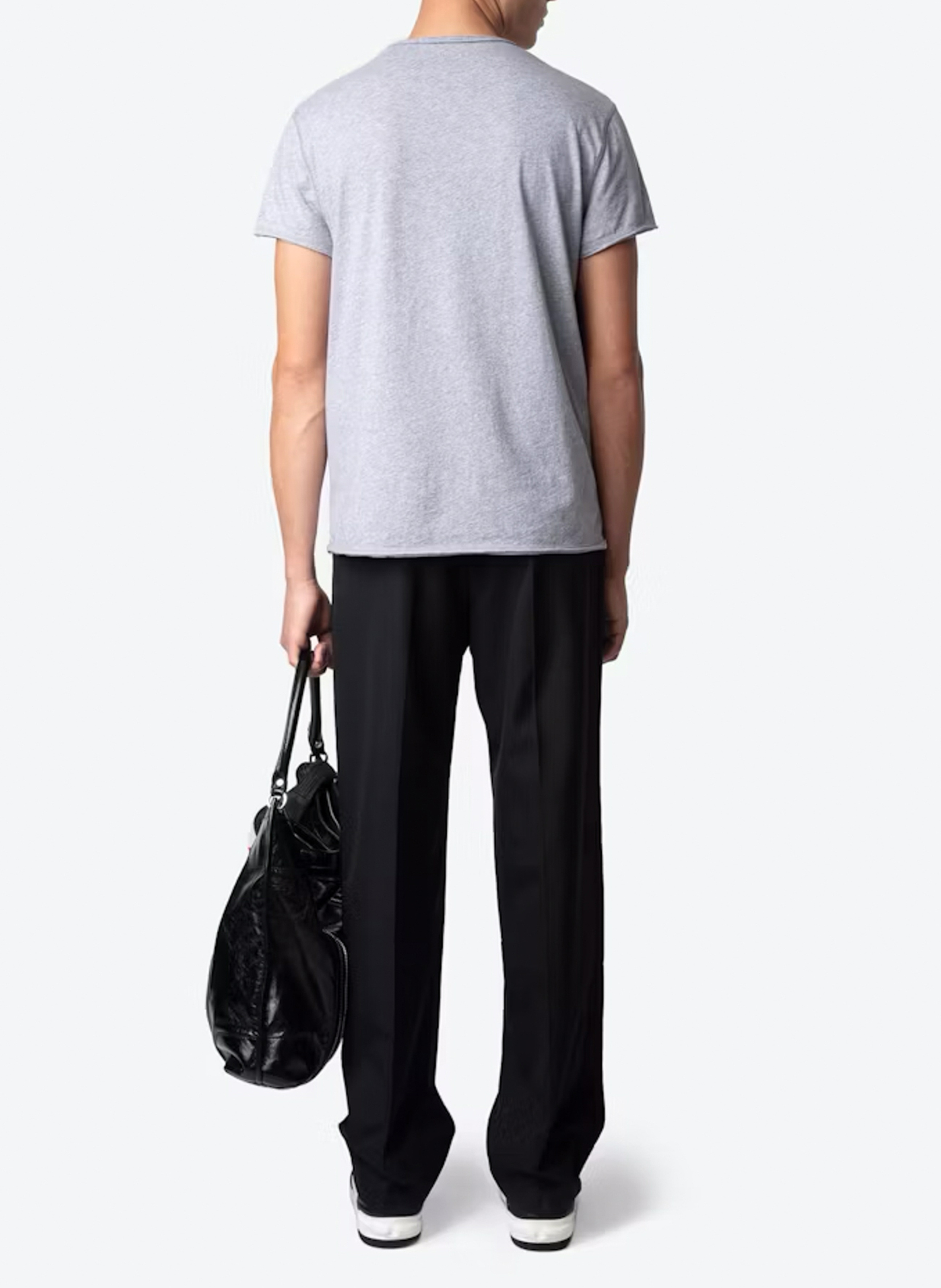 Tee-shirt droit en coton bio monastir ZADIG&VOLTAIRE Gris